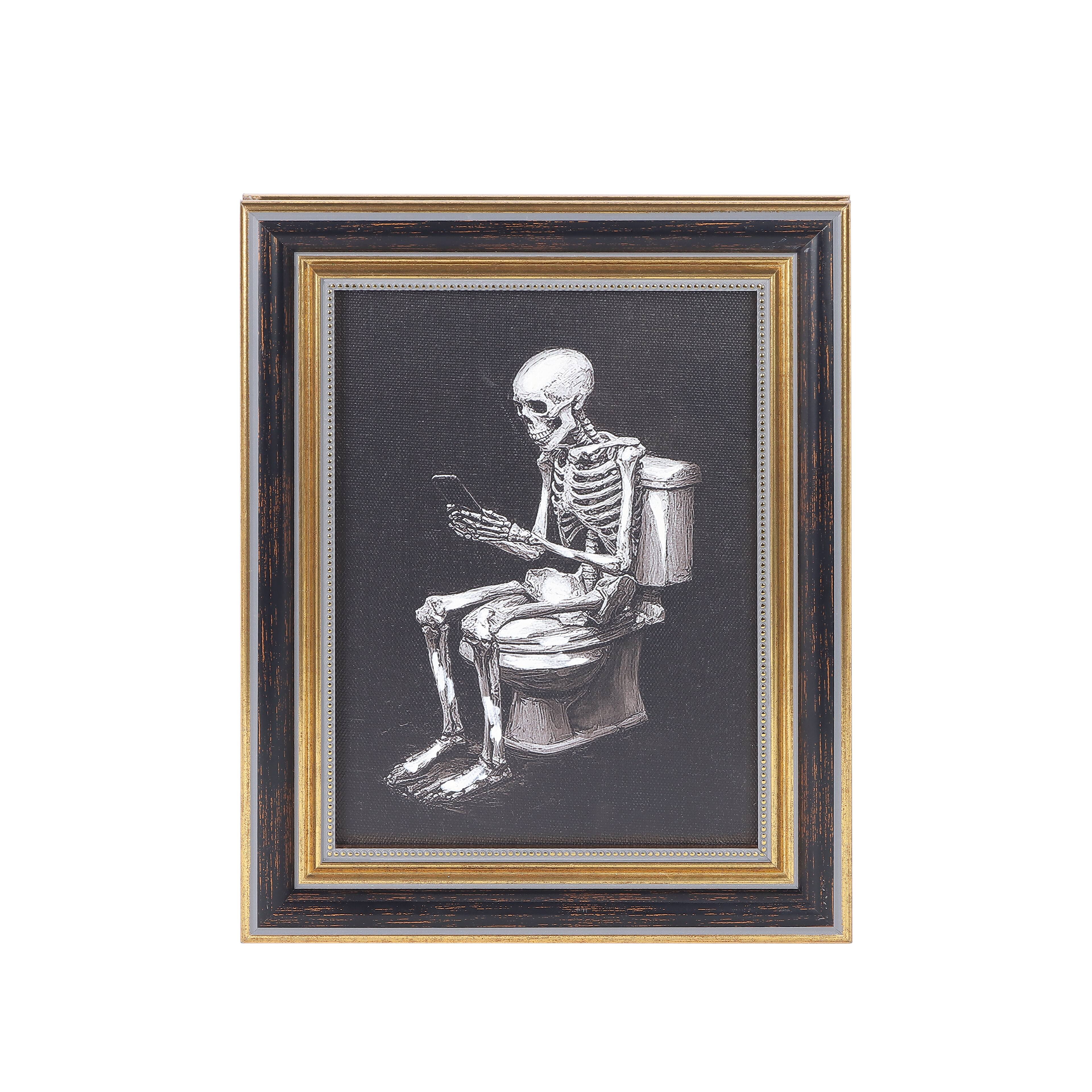 8" x 10" Skeleton with Toilet Wall Décor by Ashland®