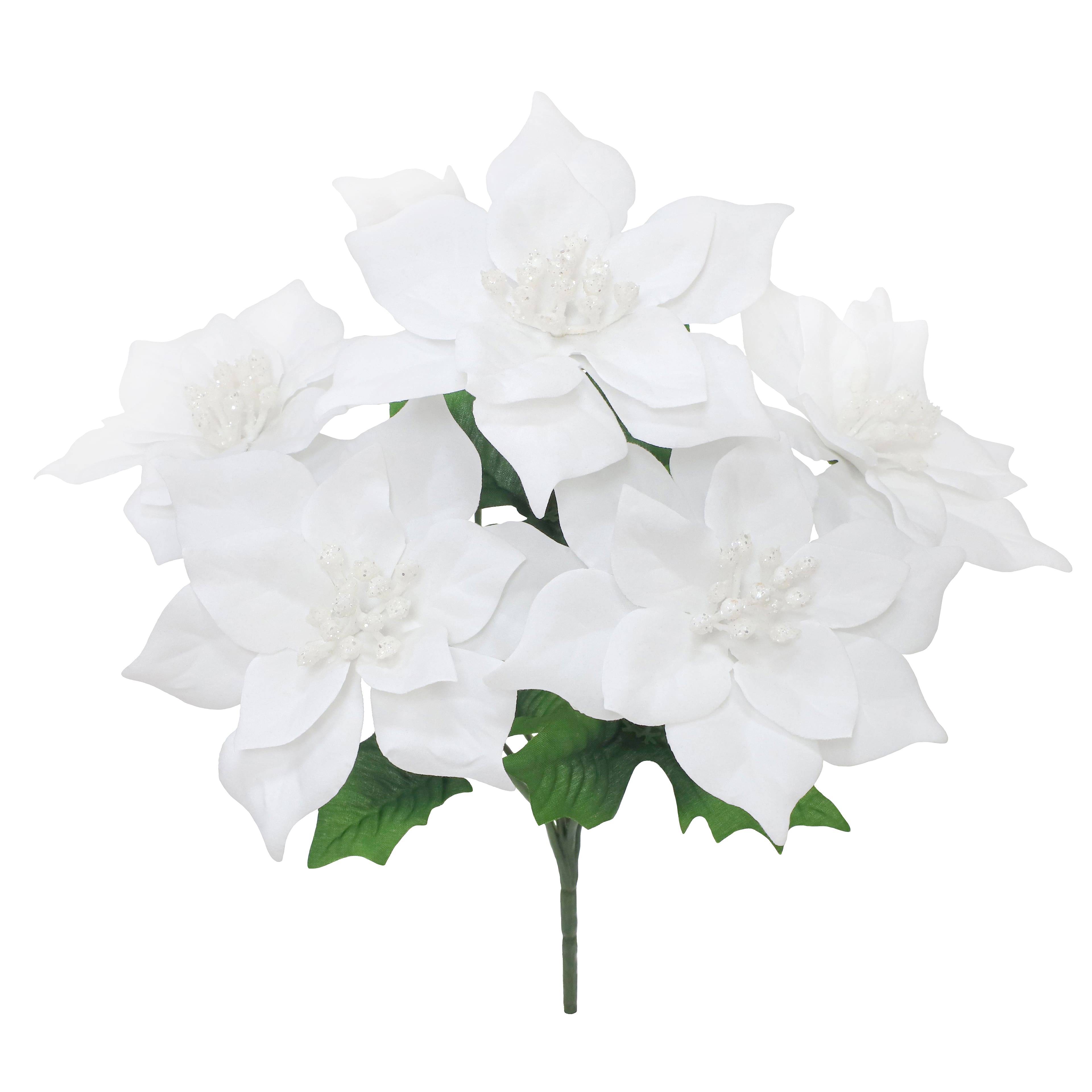 12&#x22; Poinsettia with Glitter Bush by Ashland&#xAE;
