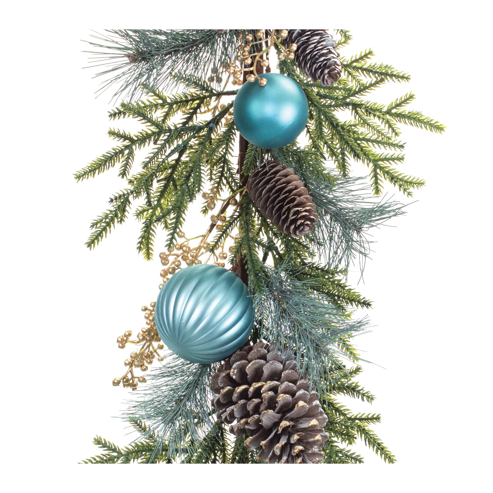 6ft. Pre-Decorated Ornament Christmas Pinecone Garland
