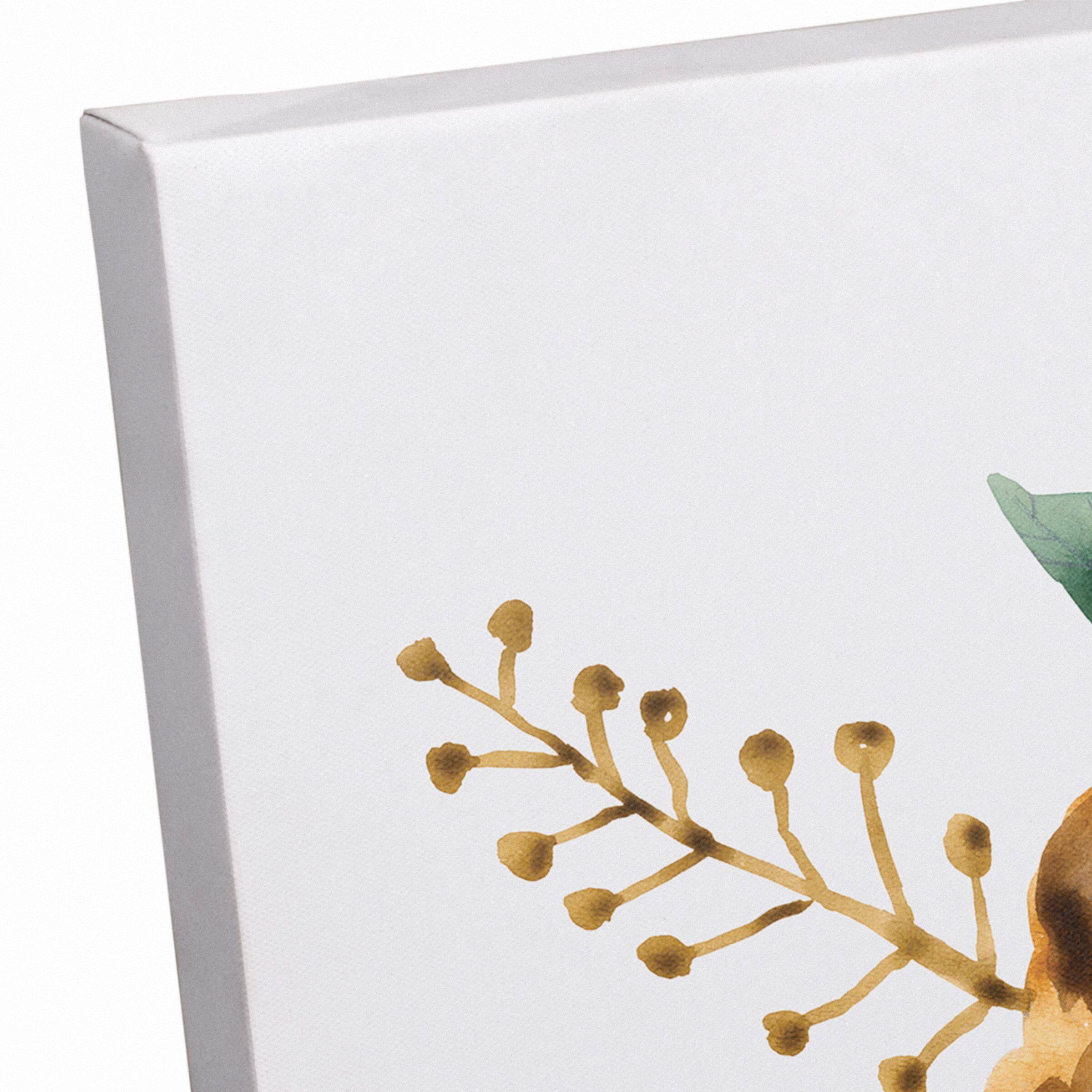 Feathers and Flowers 16" x 20" Canvas Wall Art