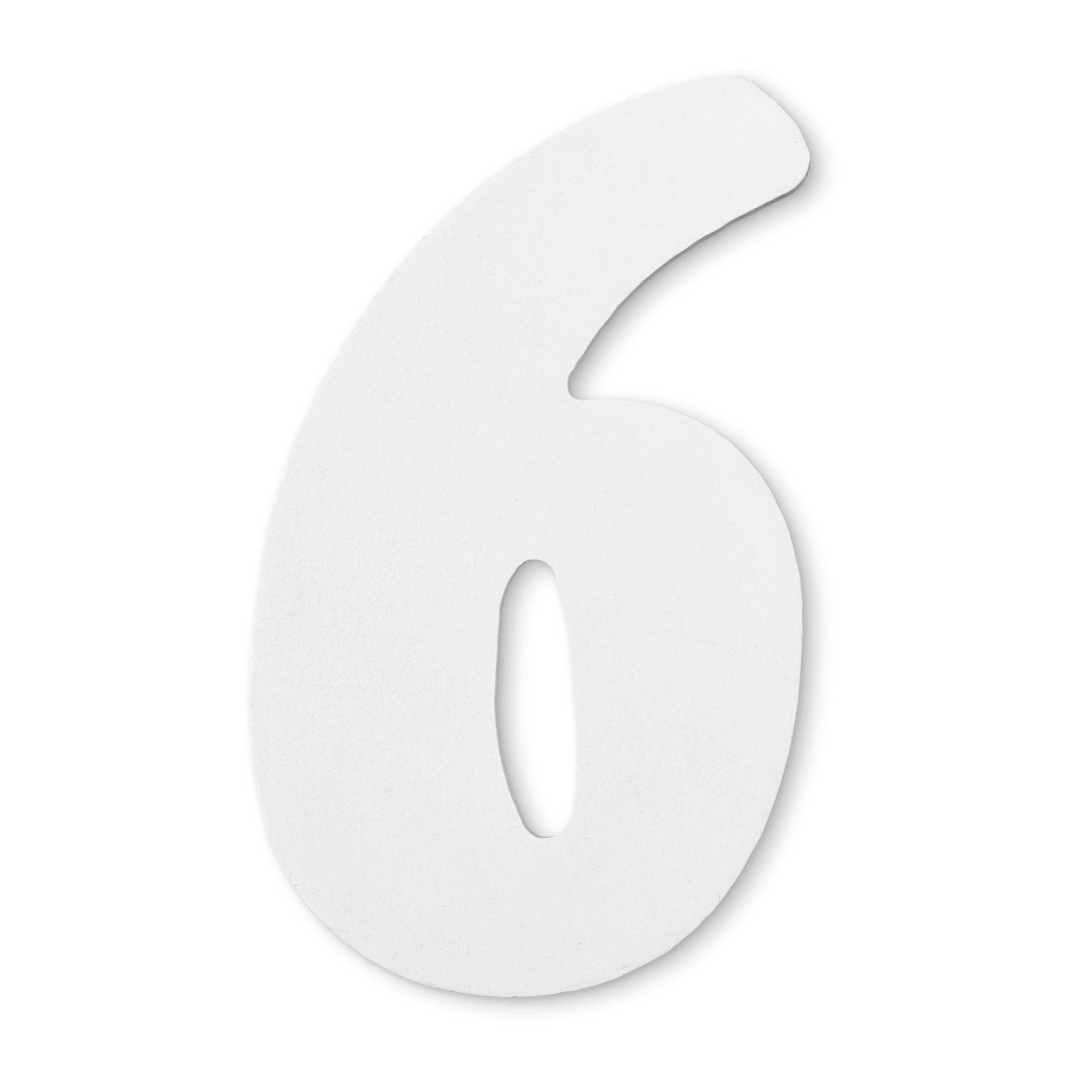 6 White Wooden Number by Make Market | Numeral 6 | 6 in - 10256579 - Appliques and Patches Buy the 6 White Wooden Number by Make Market at Mi sku 10256579