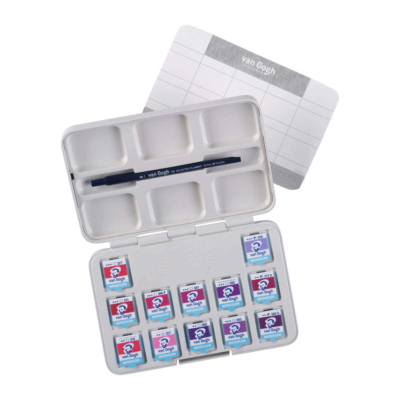 Van Gogh Pinks & Violets Watercolor Pocket Box Set