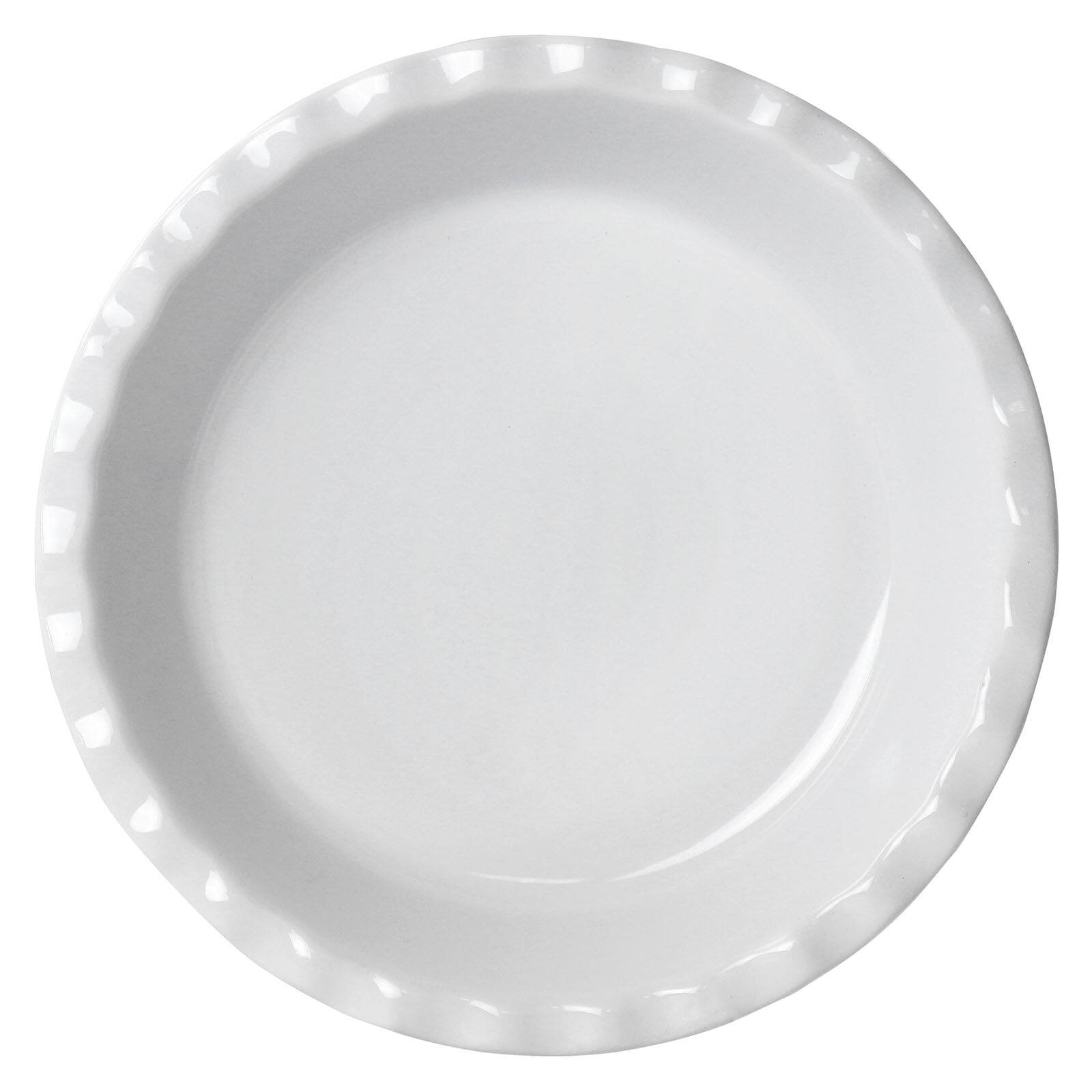 Martha Stewart 10&#x22; White Ceramic Pie Dish