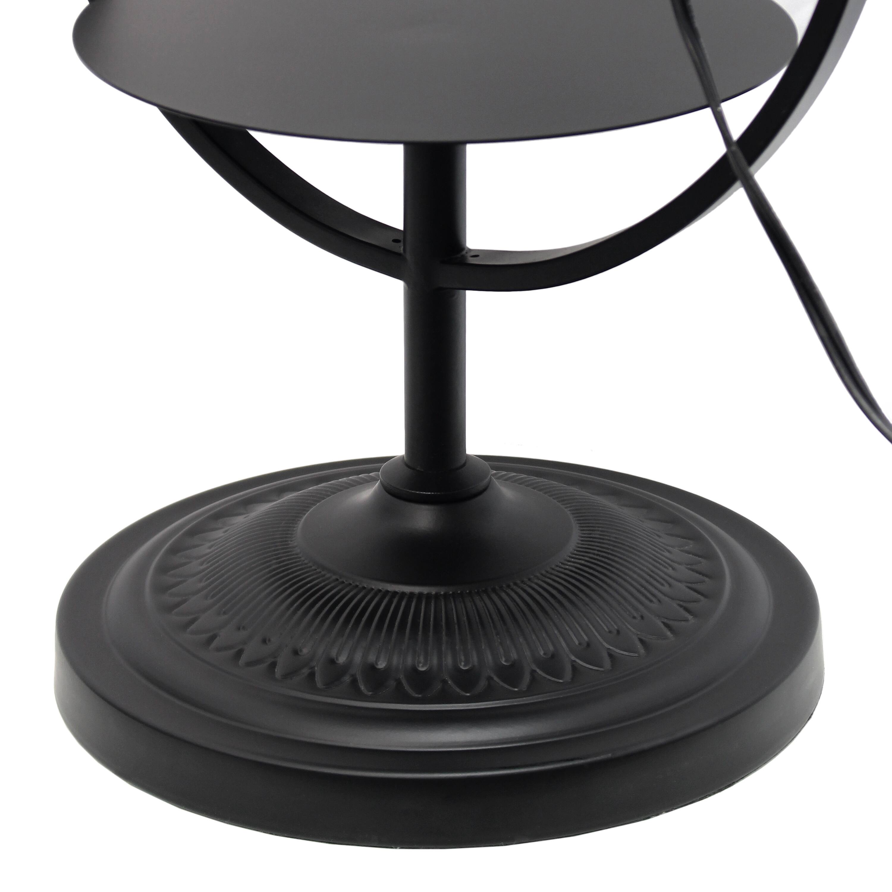 Elegant Designs&#x2122; 5ft. Black End Table Dual Shelf Decorative Floor Lamp