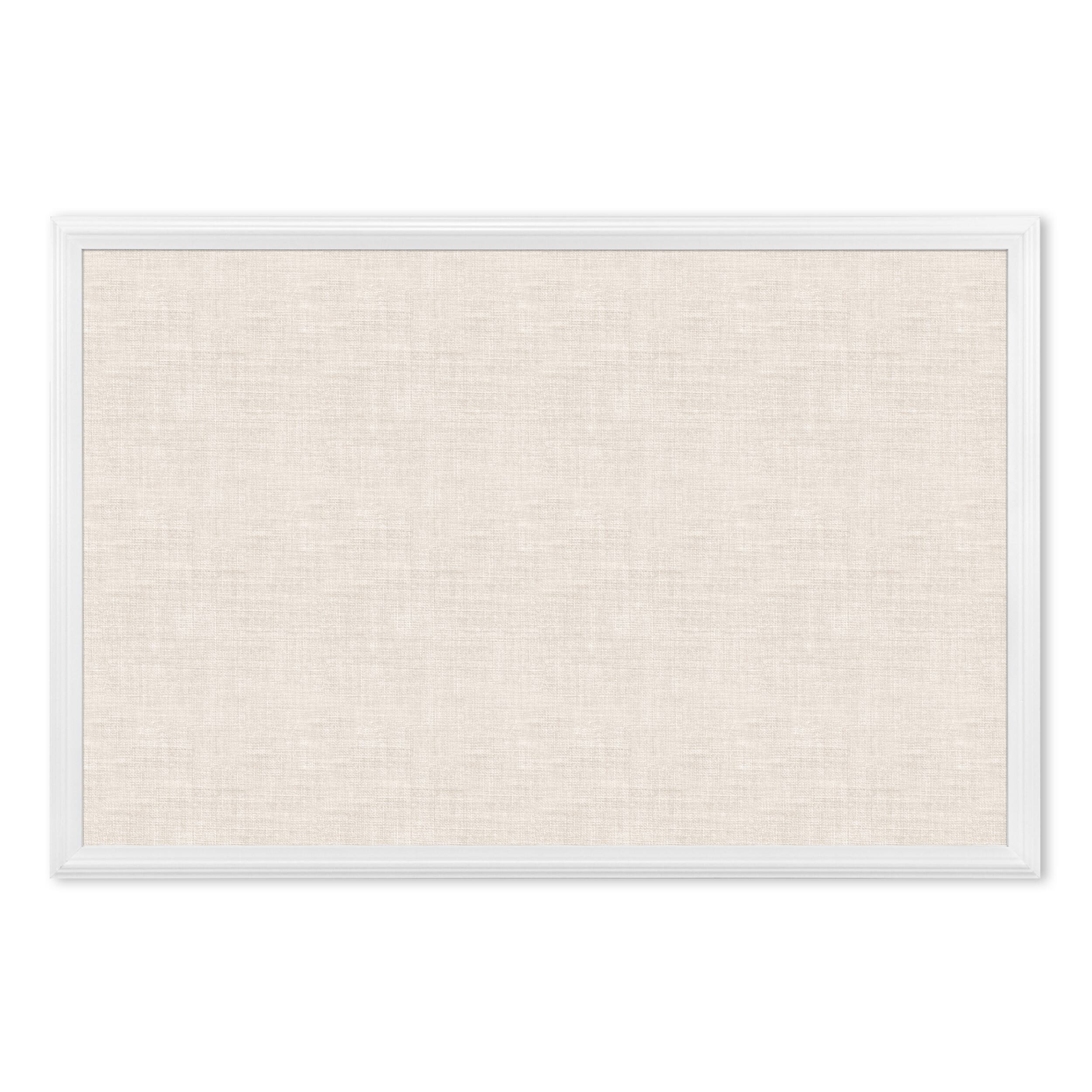 U Brands™ White 30'' x 20'' Framed Linen Bulletin Board