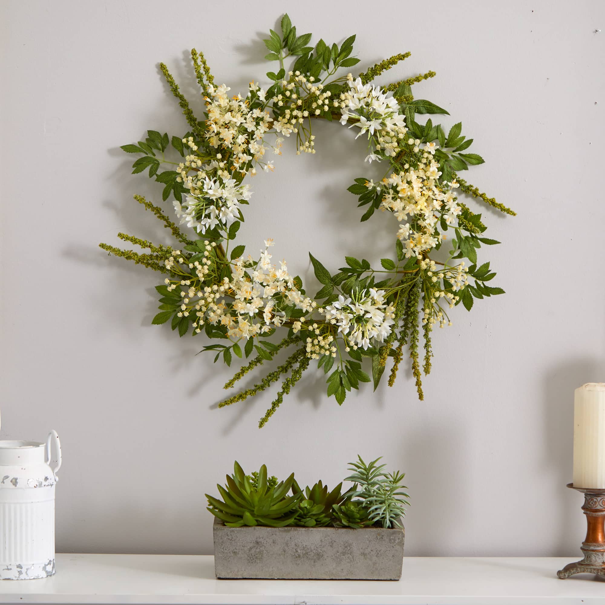 13" Succulent Garden with Concrete Planter