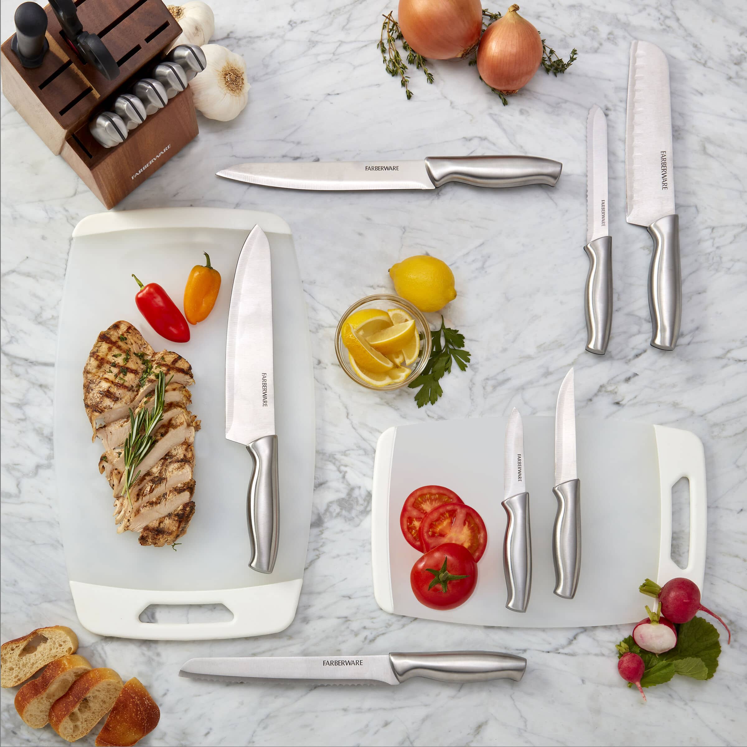 Farberware Stamped Stainless Steel 15-Piece Cutlery Set