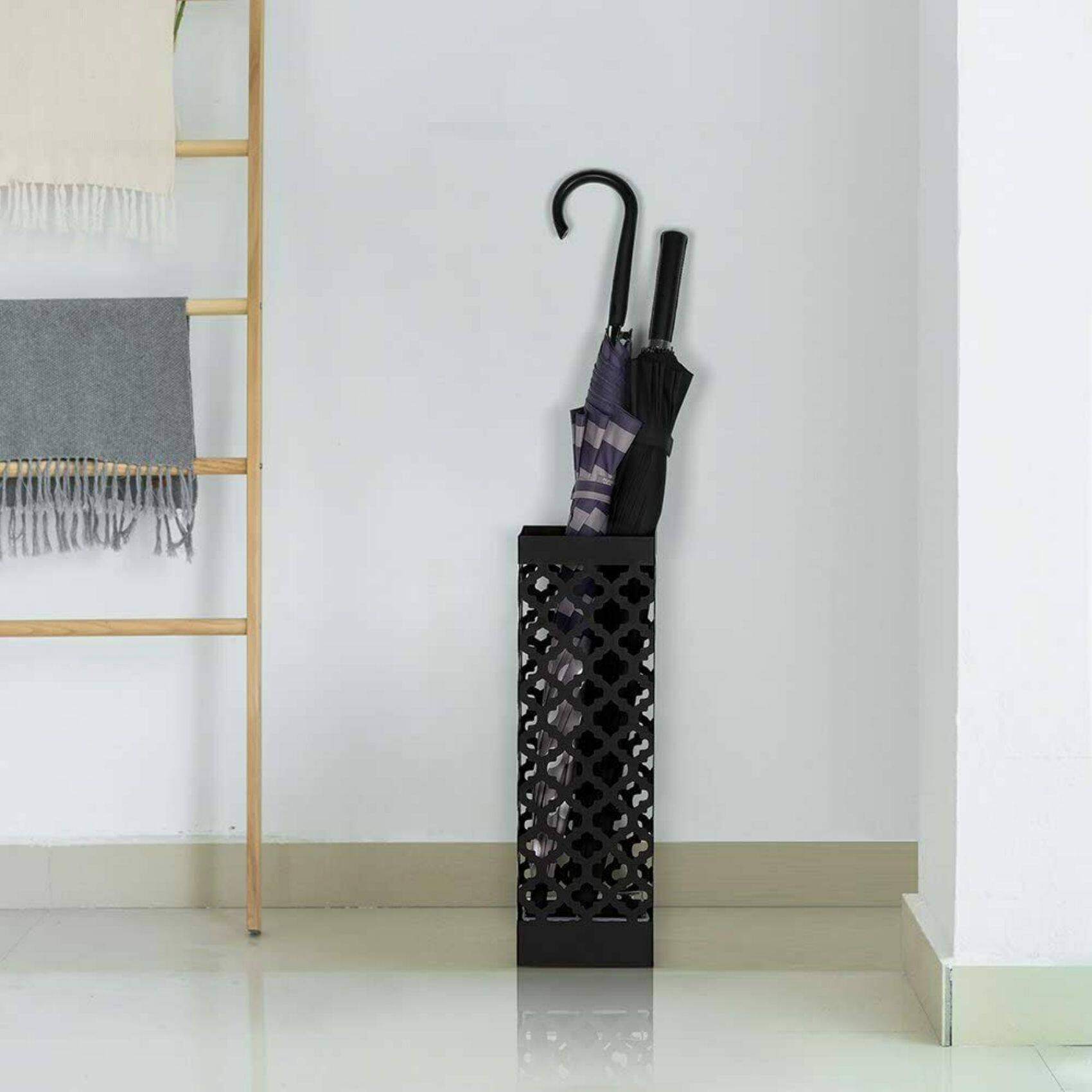 NEX&#x2122; Black Metal Umbrella Stand Rack