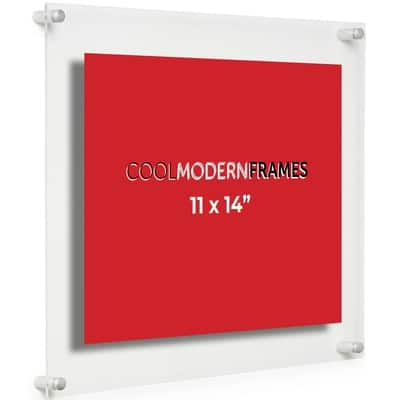 Cool Modern Frames 2 Pack Clear Acrylic Float Frame with Silver ...