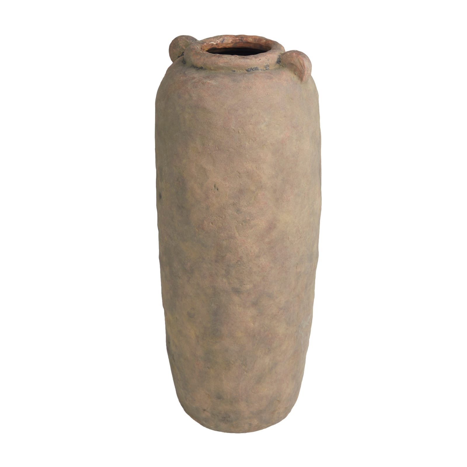 21&#x22; Brown Ceramic Distressed Terra Cotta Vase