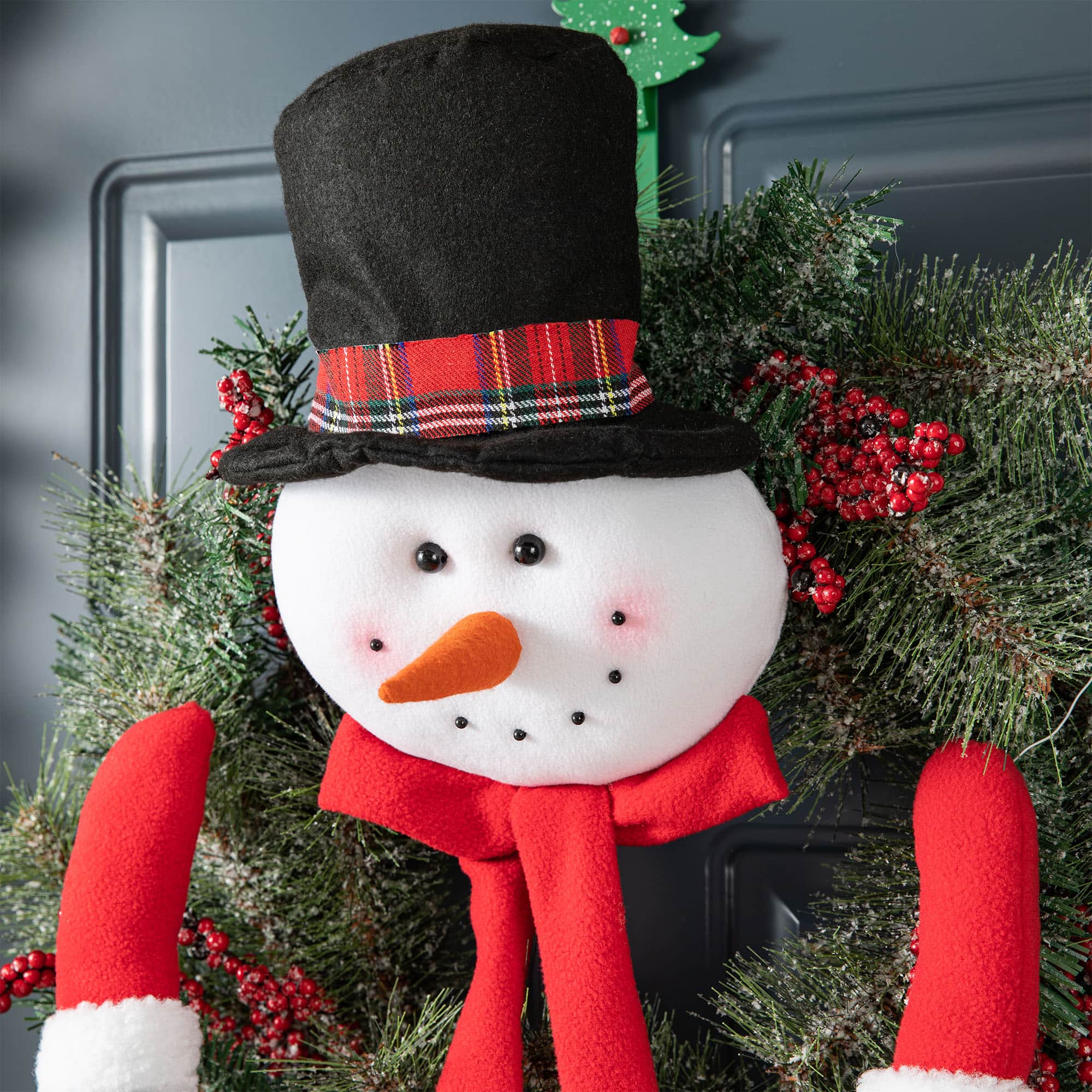 Glitzhome® 13" Jumbo Christmas Fabric Snowman Ornament Set