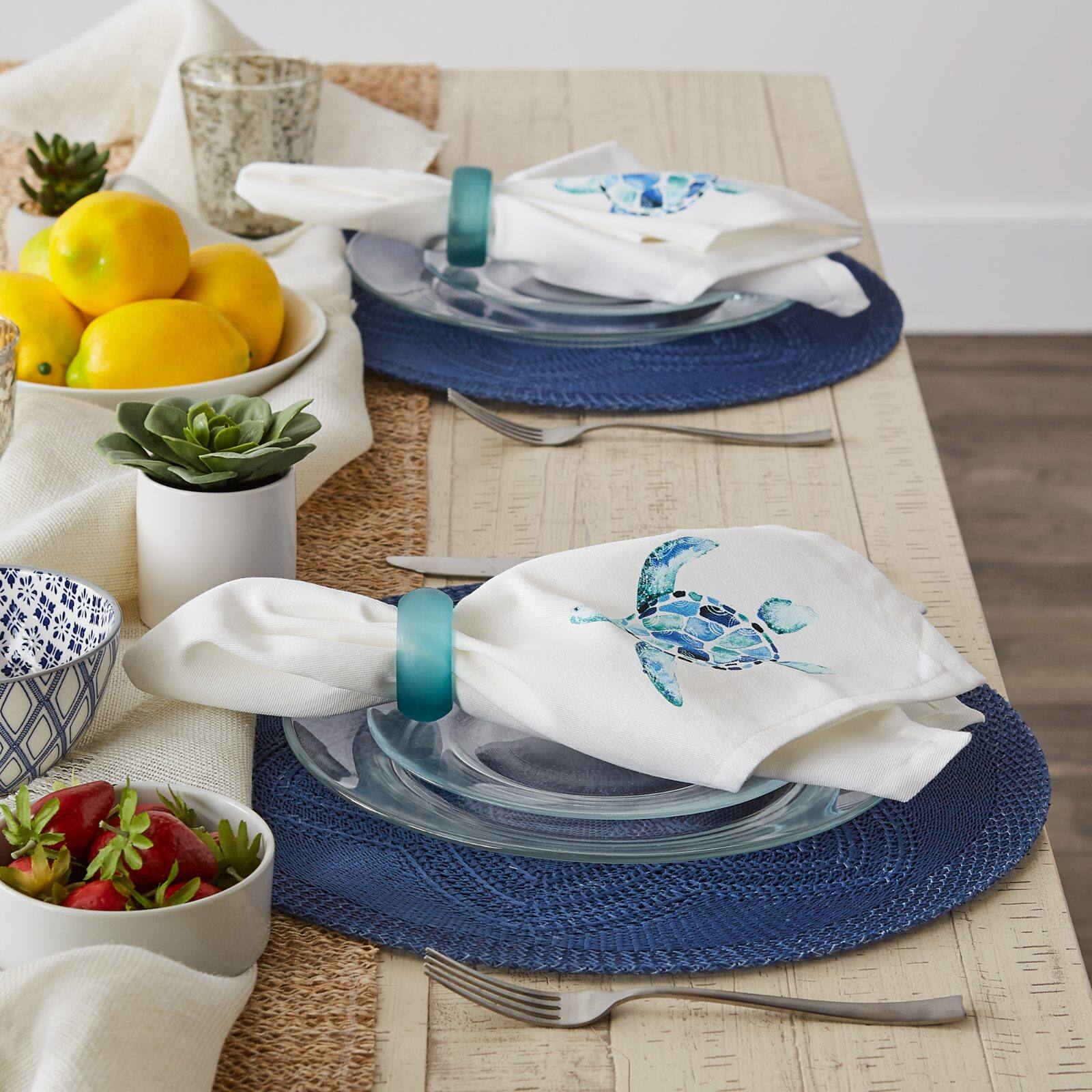 DII&#xAE; Turquoise Turtle Cloth Dinner Napkins, 6ct.