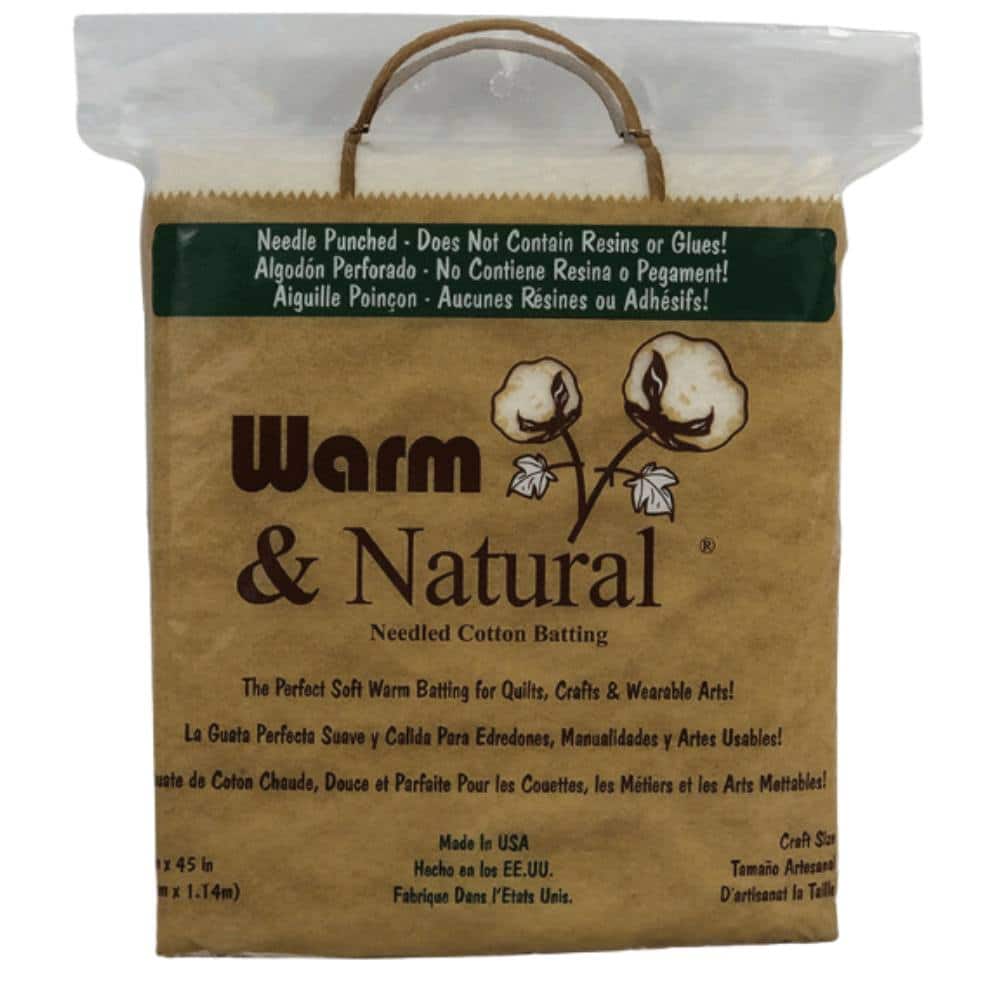 Warm & Natural® 34" x 45" Pre-Cut Craft Cotton Batting