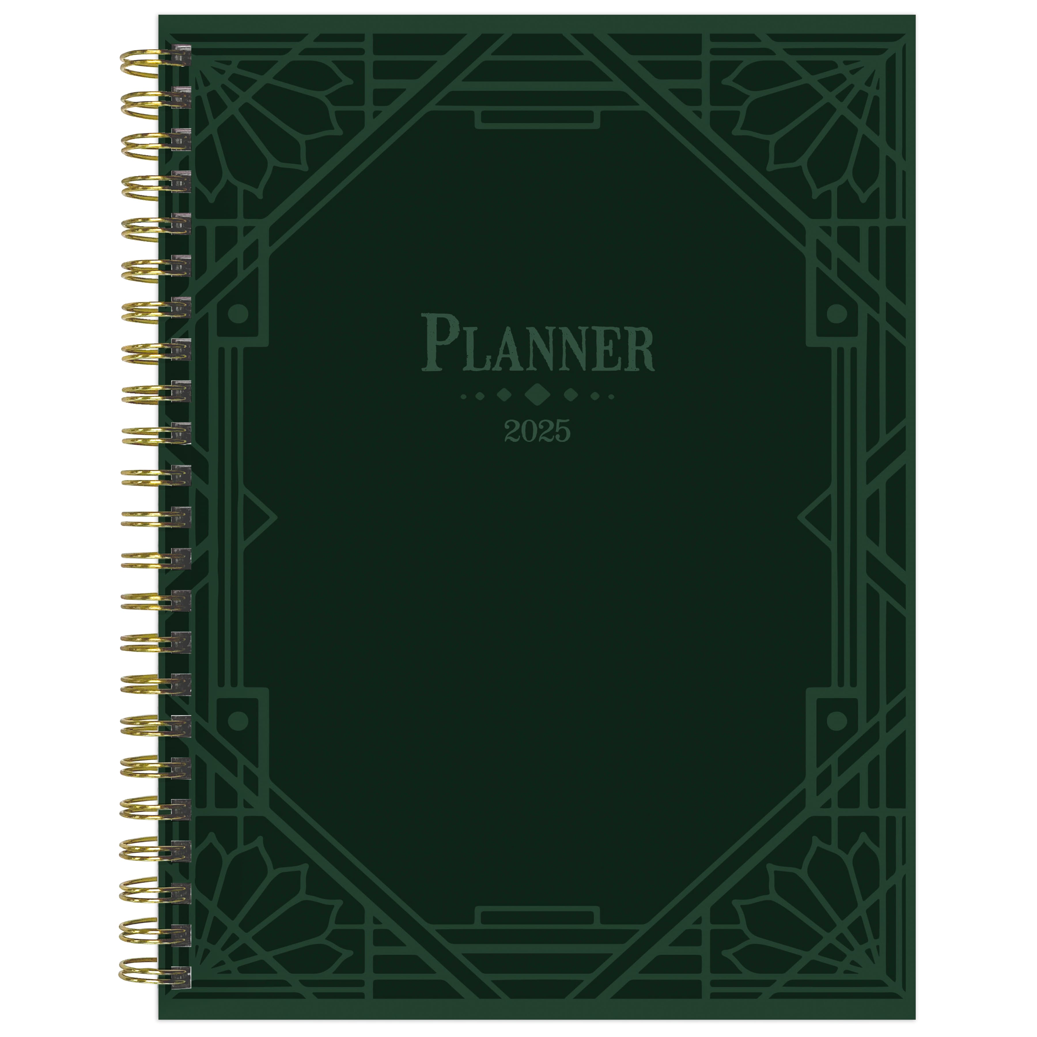 TF Publishing 2025 Medium Emerald Edition Weekly Monthly Spiral Planner Tf publishing 2025 medium emerald edition weekly monthly spiral planner
