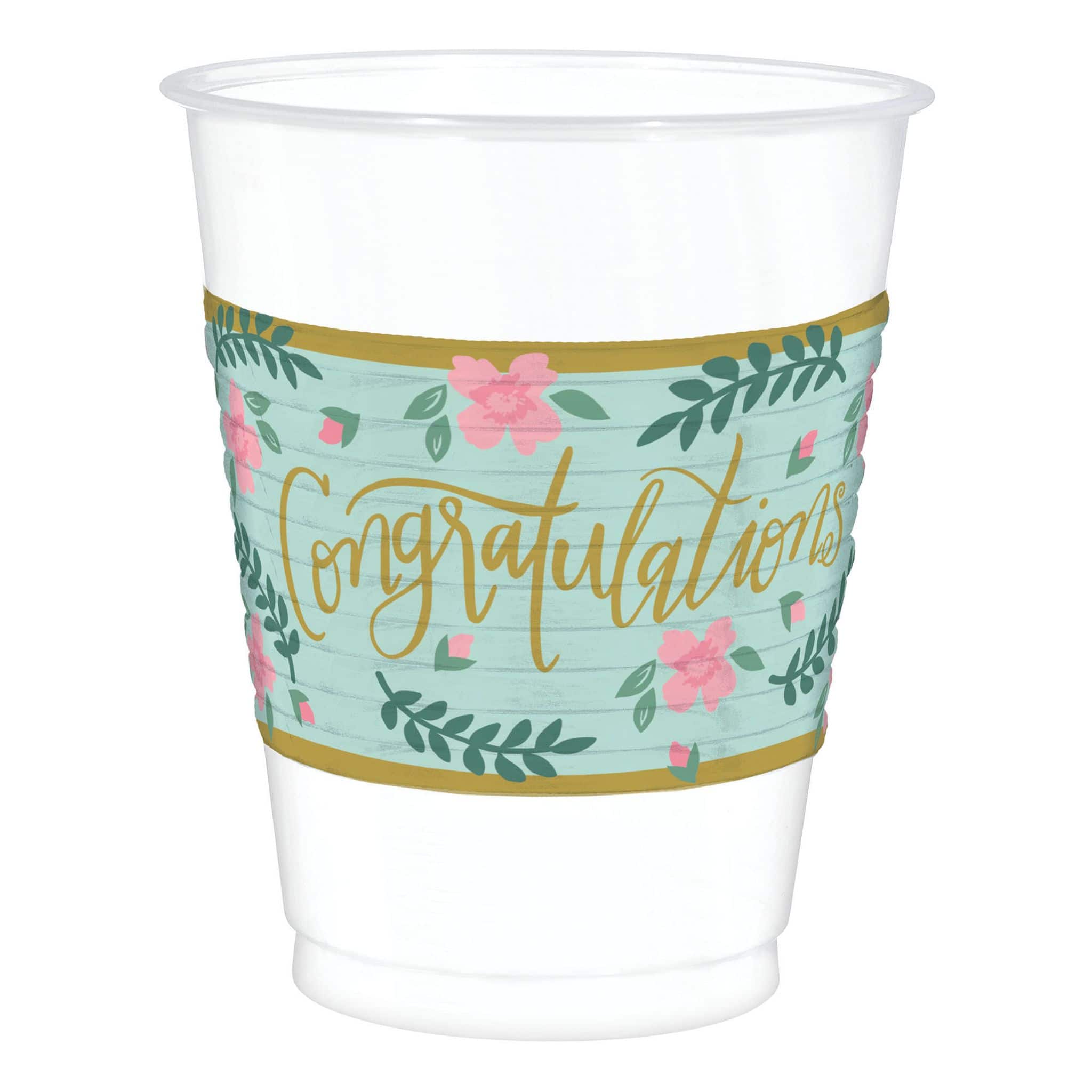 16oz. Mint To Be Bridal Shower Plastic Cups