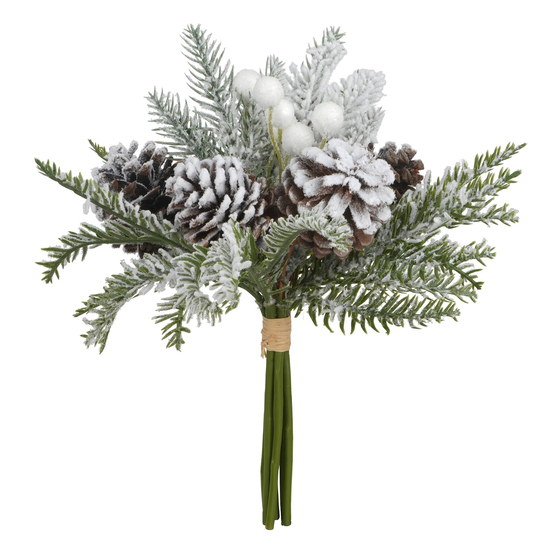 11.5&#x22; White Icy Pinecone &#x26; Berry Bouquet by Ashland&#xAE;