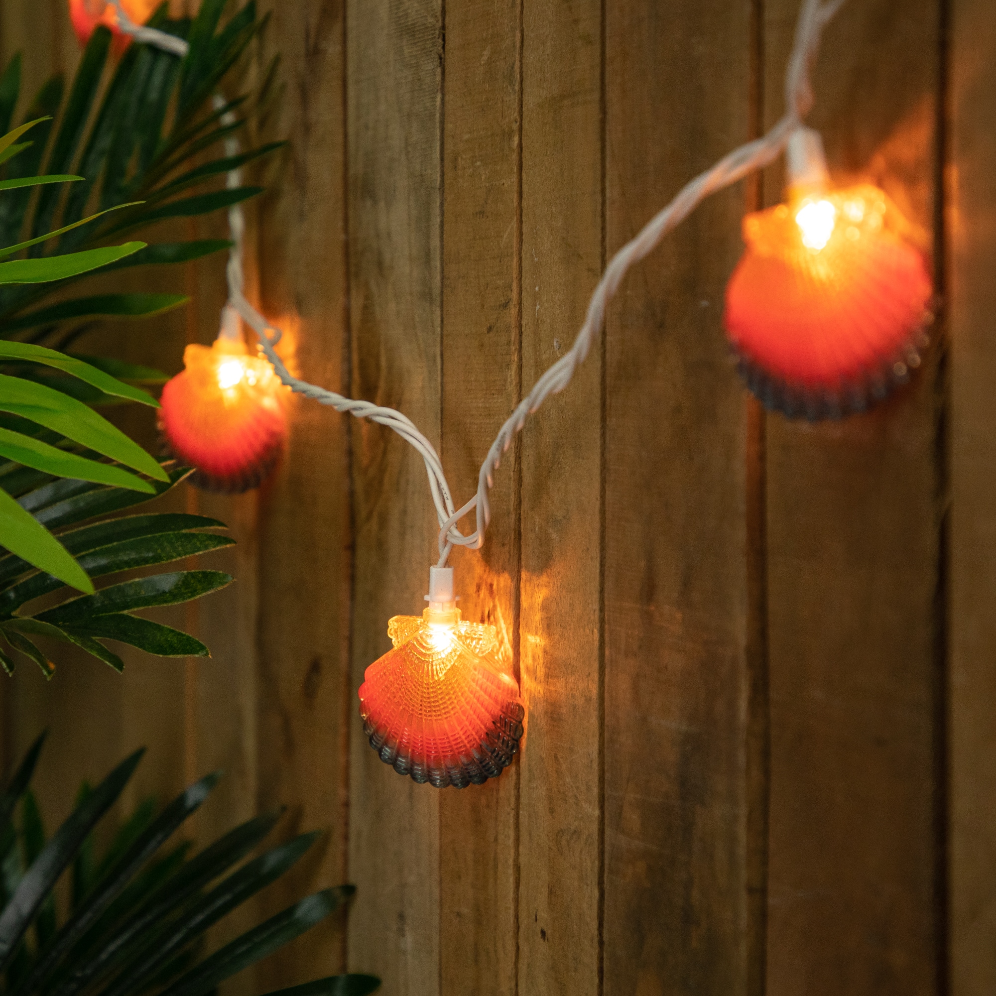 10ct. Multicolored Seashell Patio String Lights