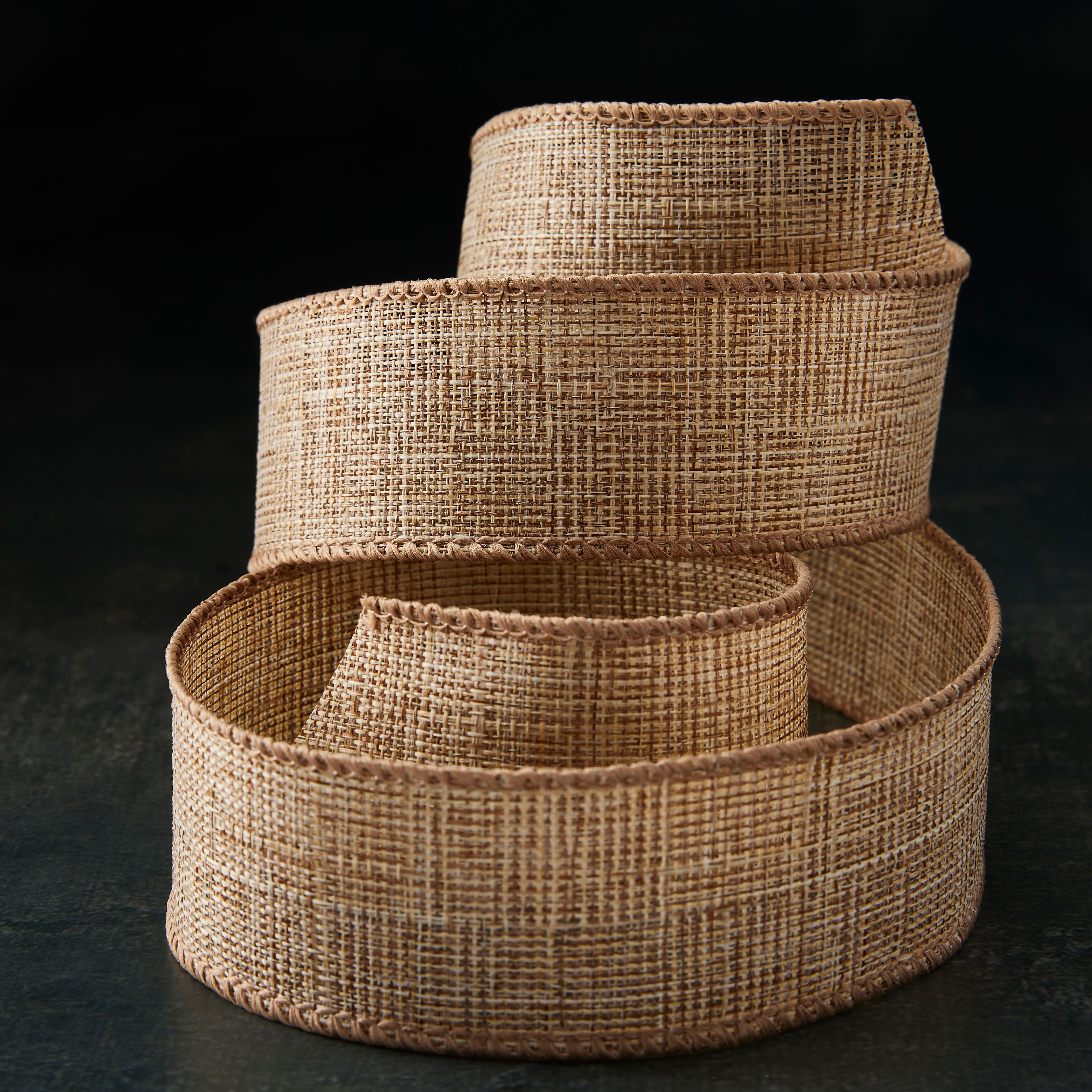 1.5" x 3yd. Textured Wired Linen Ribbon by Celebrate It®