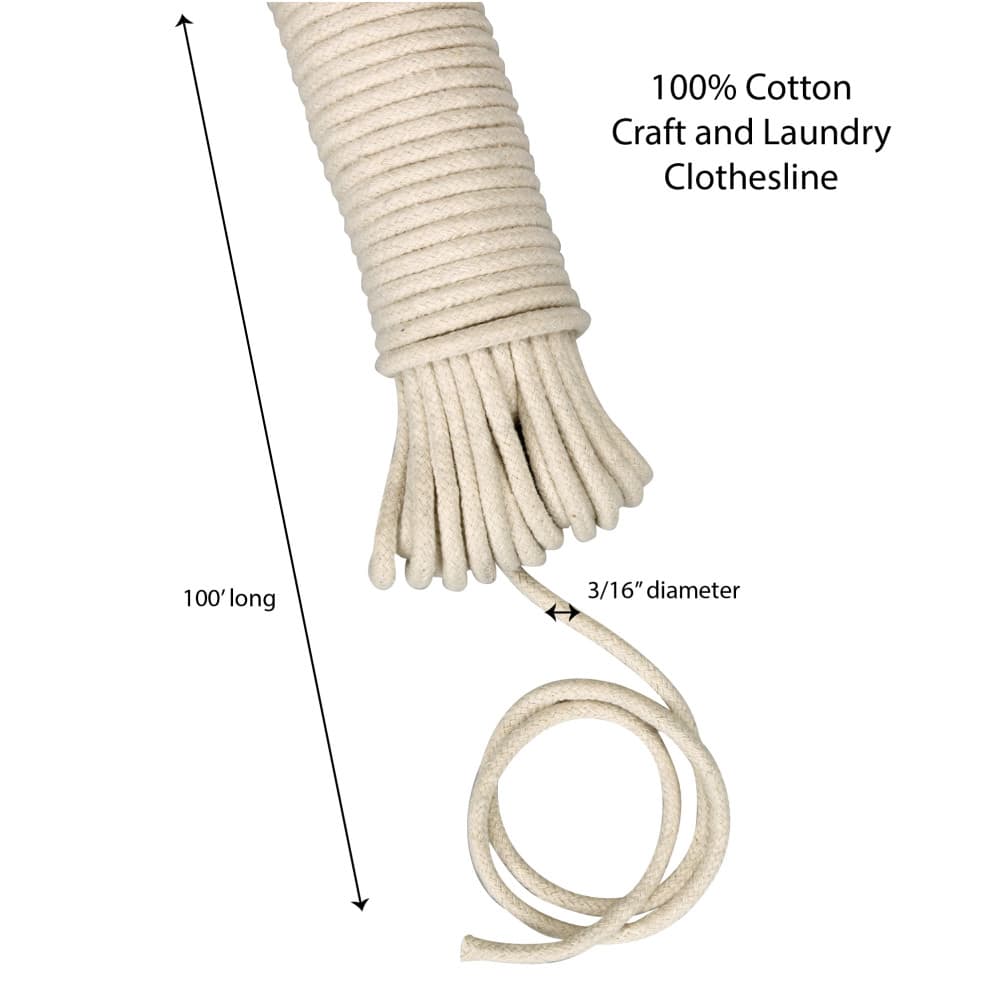 Household Essentials All-Purpose Cotton Clothesline Rope