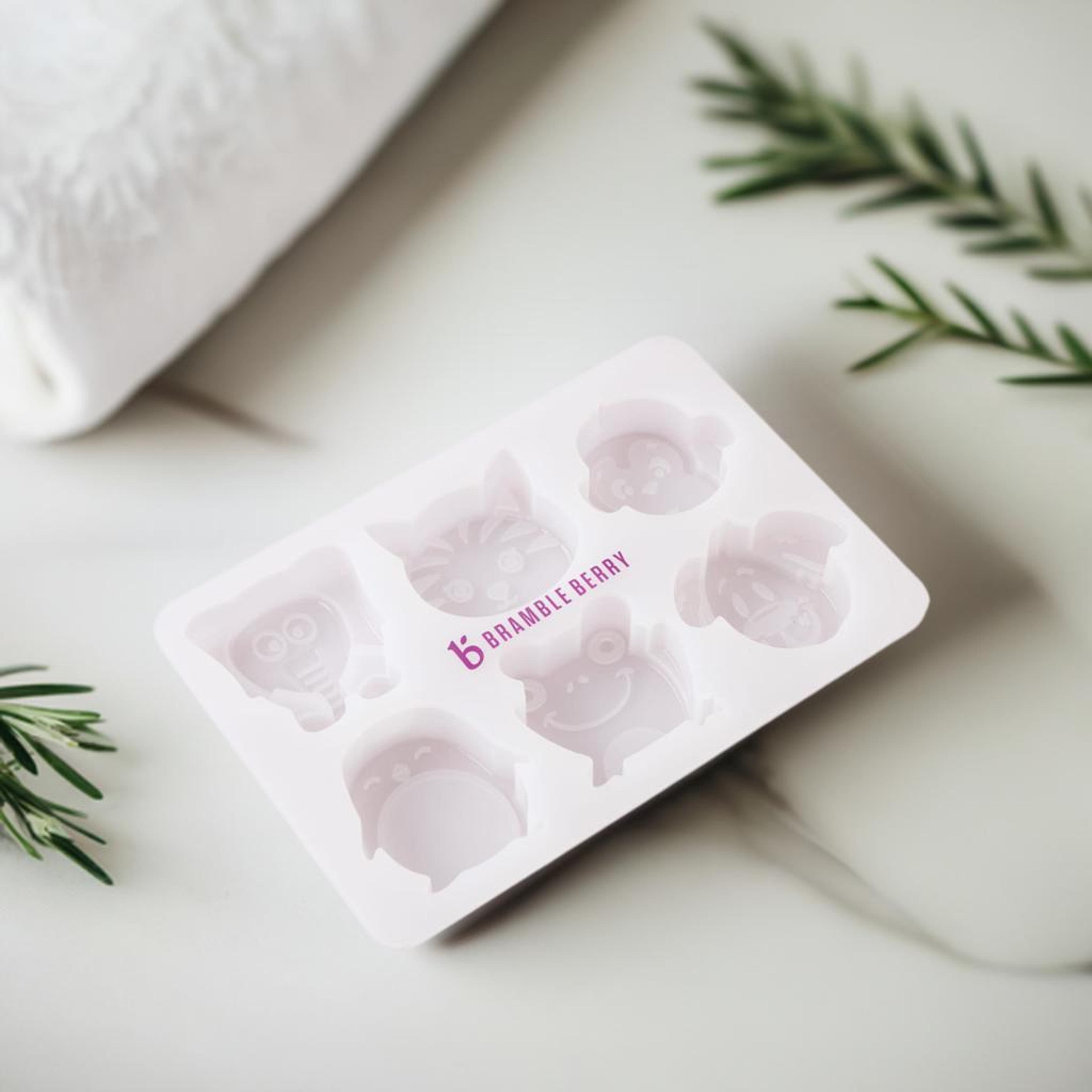 Bramble Berry 6 Cavity Kids Animals Silicone Mold