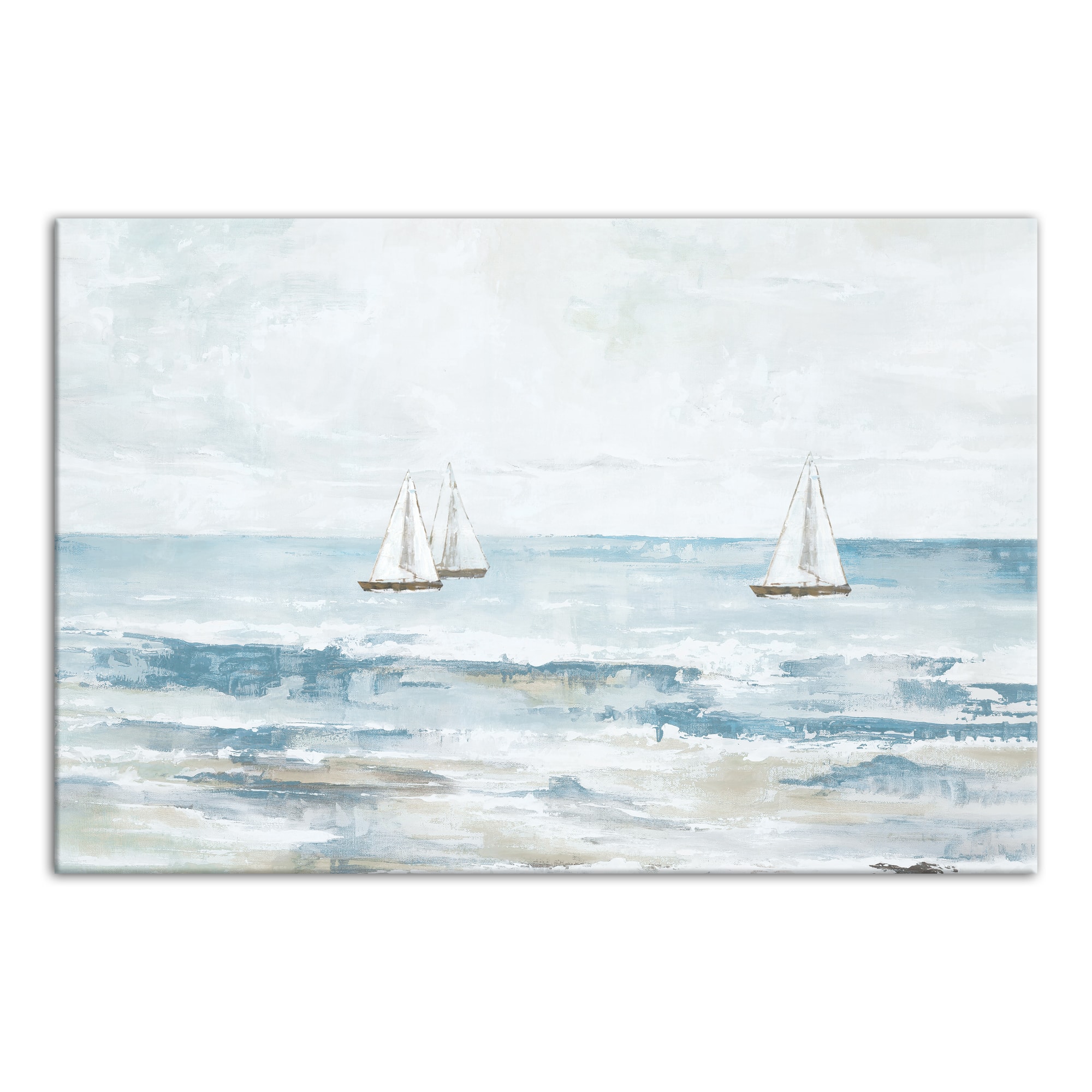 Painted Abstract Seascape Canvas Wall Art