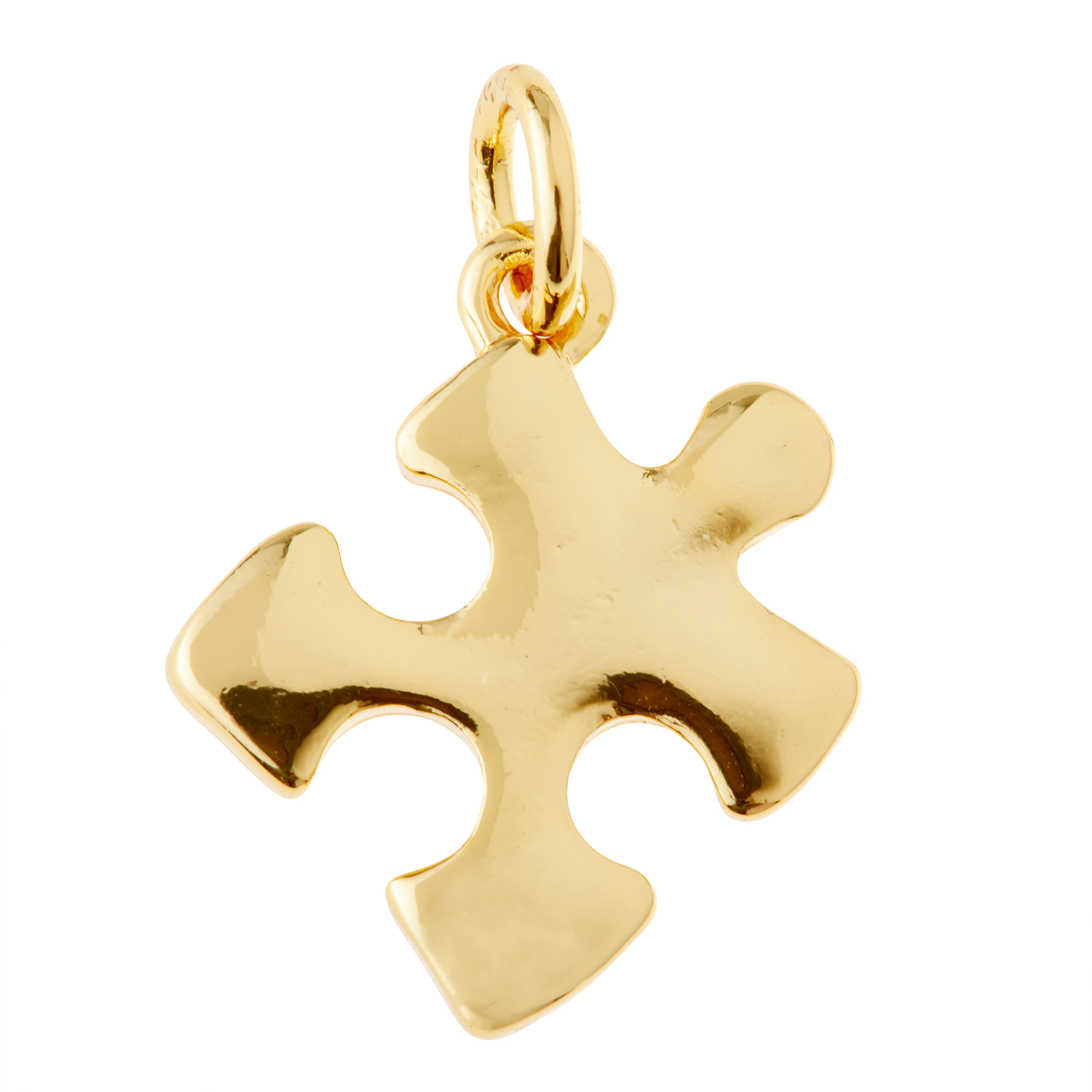 Charmalong&#x2122; 14K Gold Plated Puzzle Charm by Bead Landing&#x2122;
