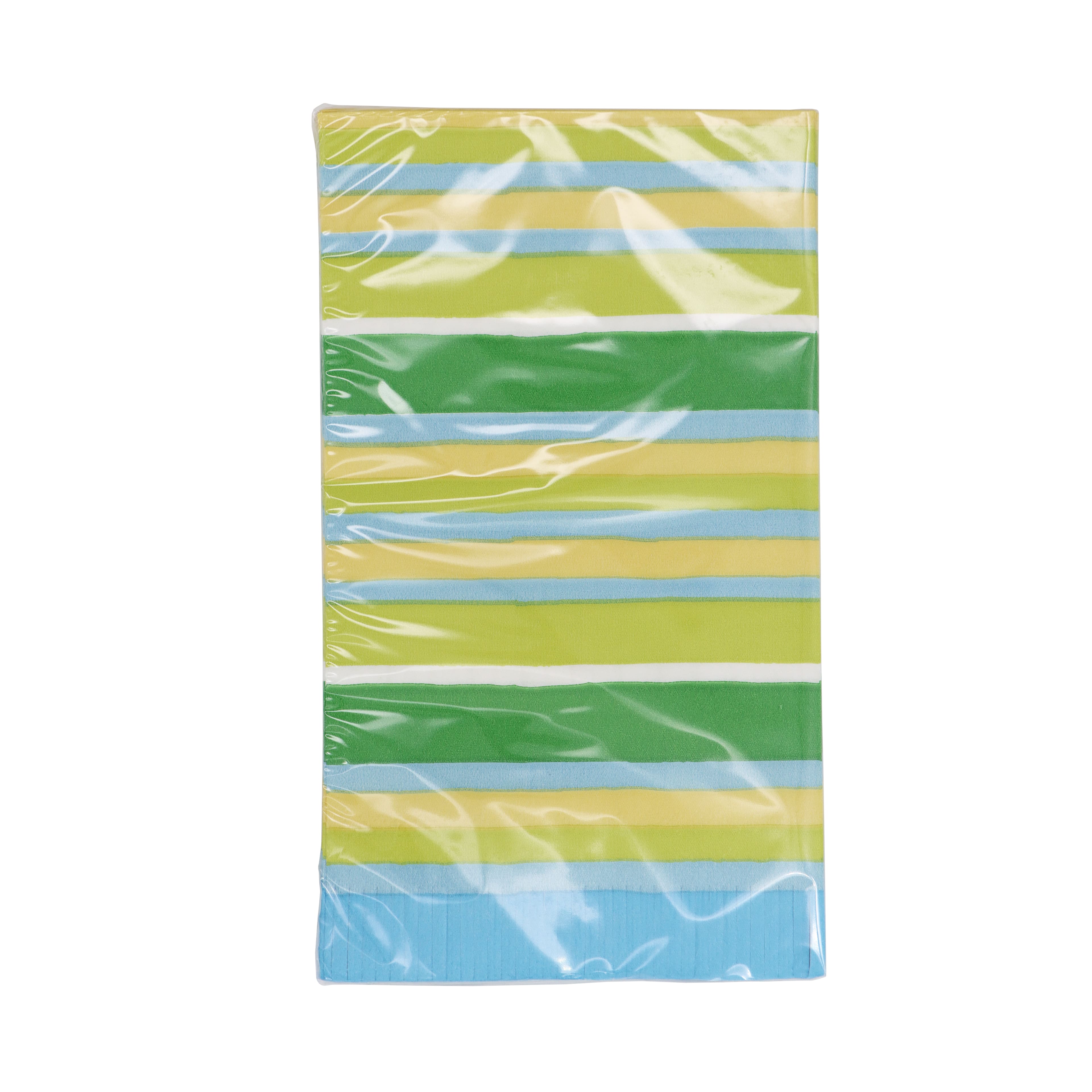 Green &#x26; Blue Stripe Paper Guest Napkins by Ashland&#xAE;, 20ct.