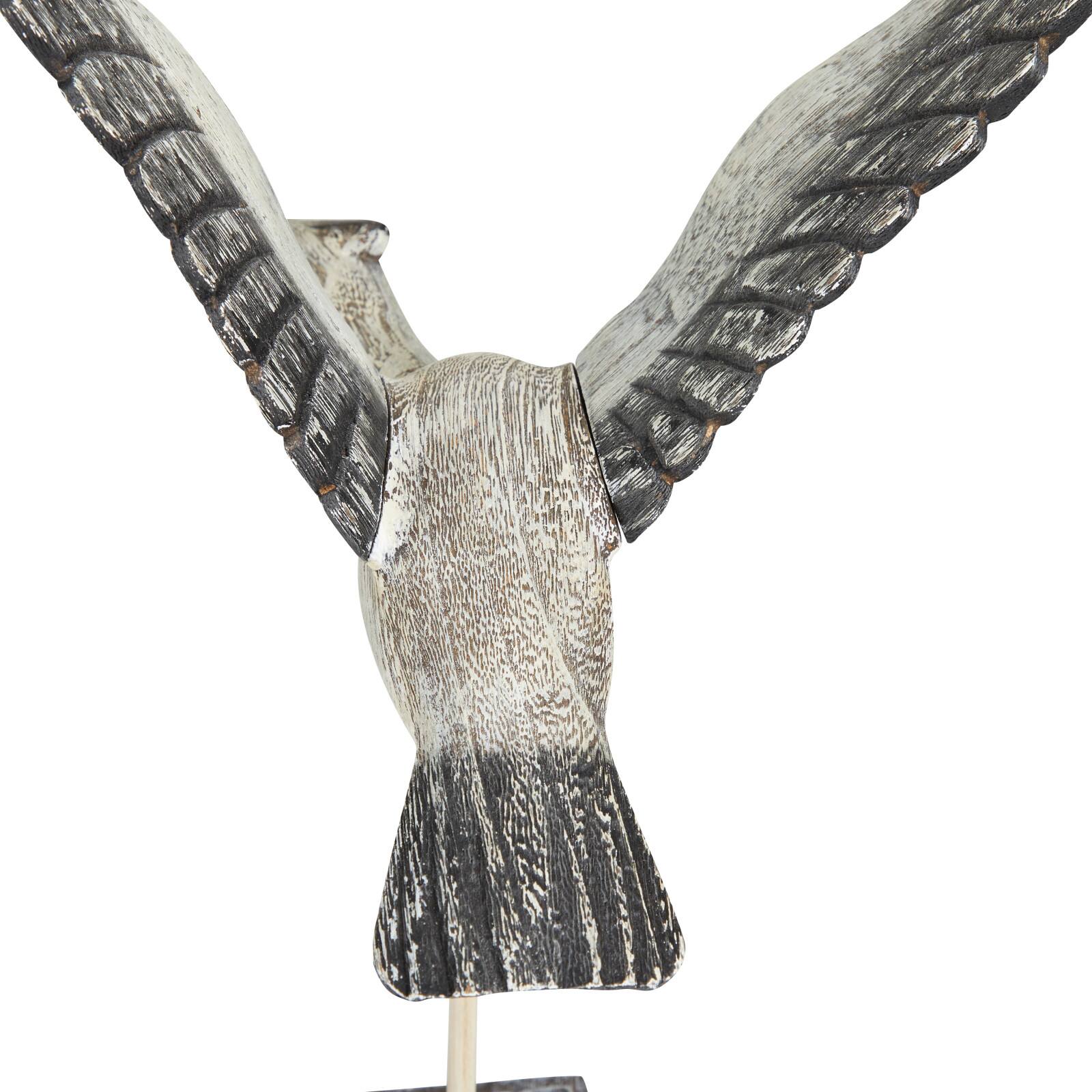 Set of 3 Grey Pine Coastal Sculpture, 14" x 14" x 11"