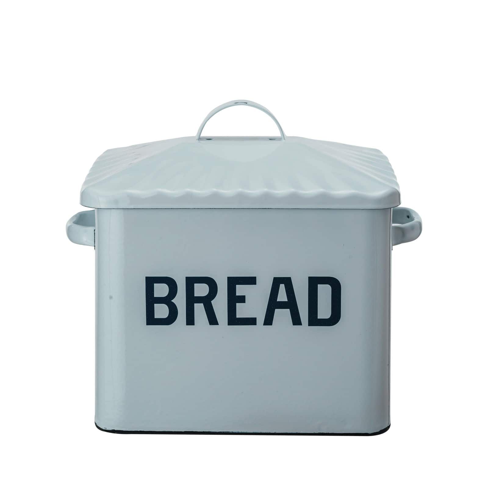 Hello Honey® 13.5" White Chic Farmhouse Enameled Bread Box