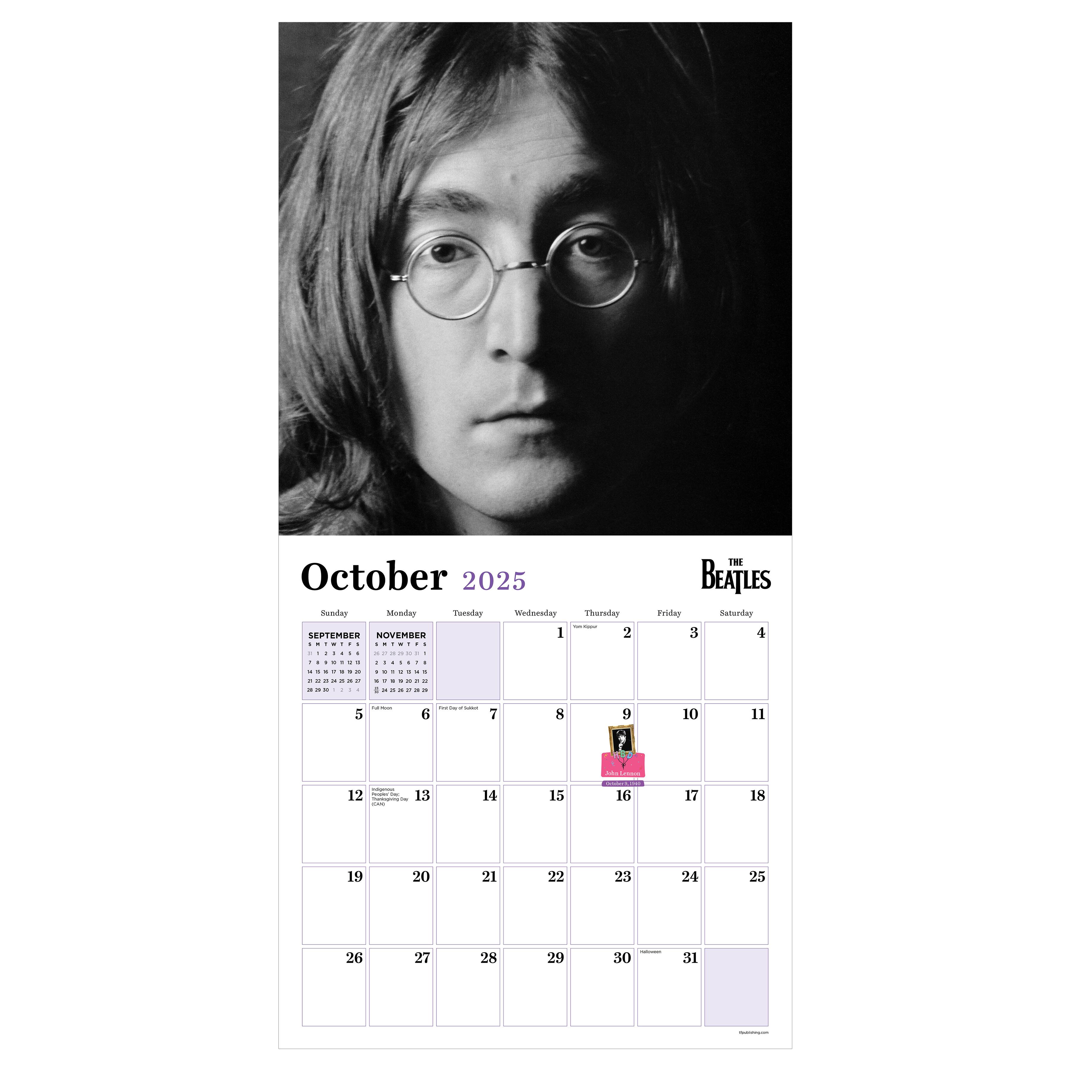 TF Publishing 2025 The Beatles: British Invasion Wall Calendar