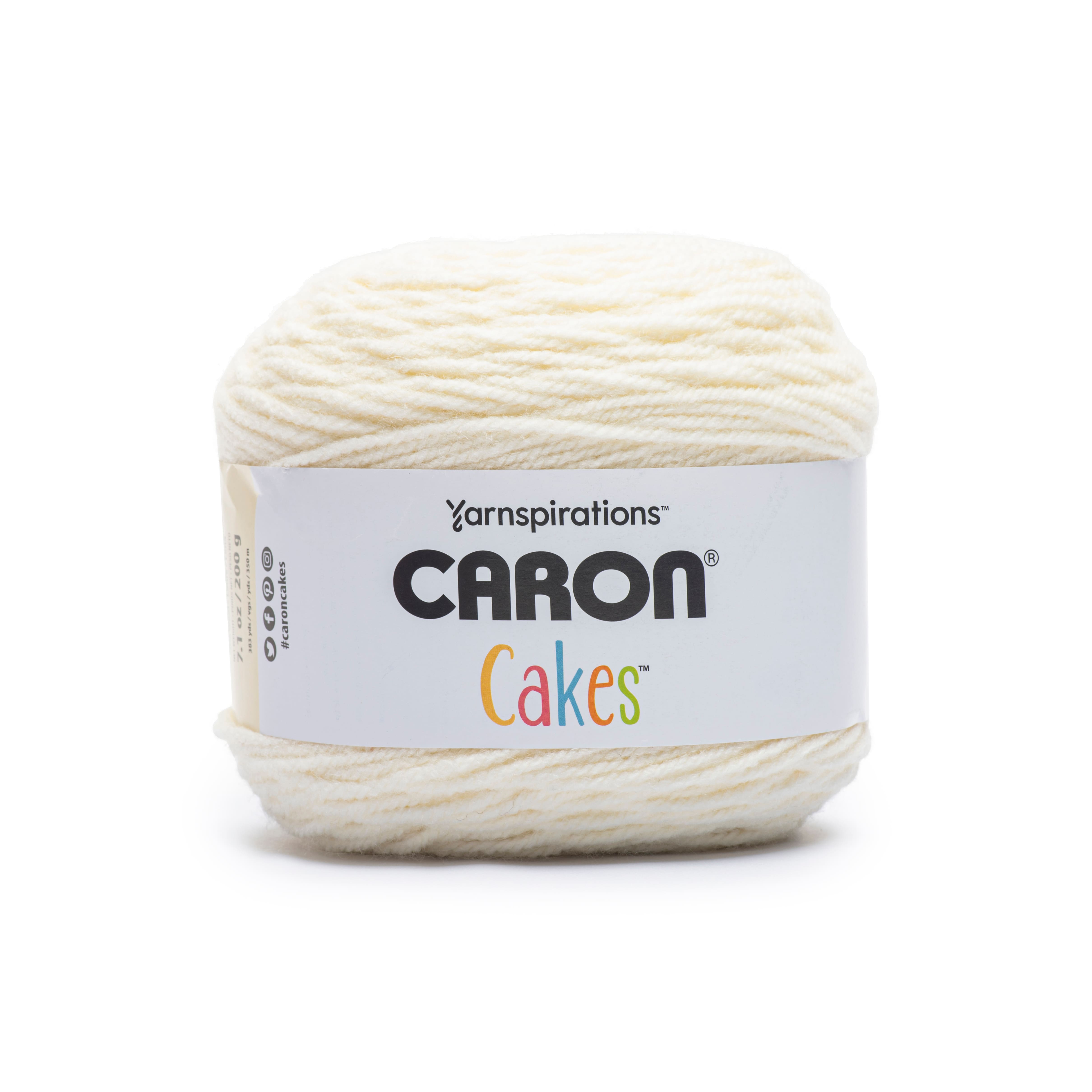 Caron Cakes Yarn in Buttercup Color, Shades of Beige and Browns. 
