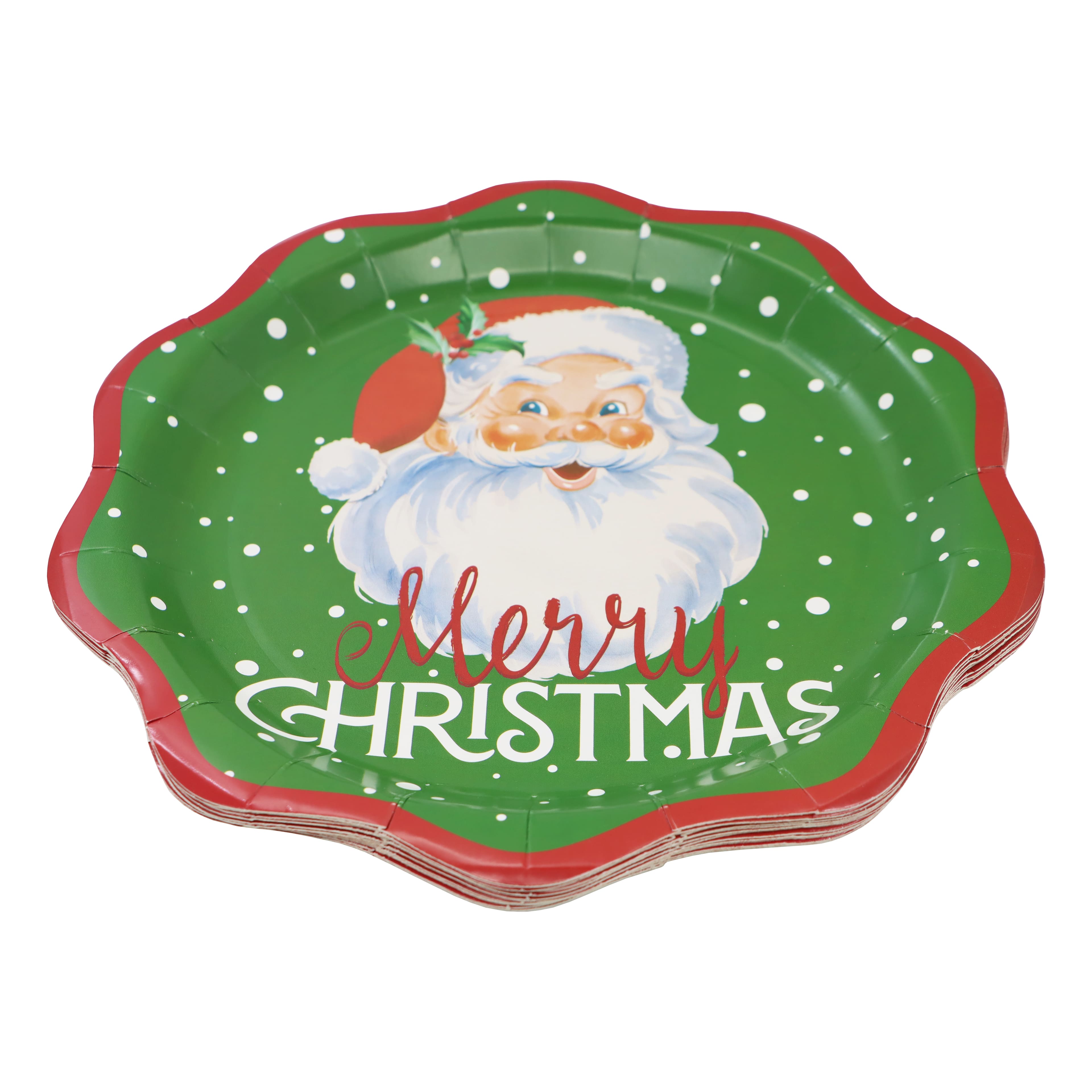 9&#x22; Santa Paper Plates, 12ct. by Celebrate It&#x2122;