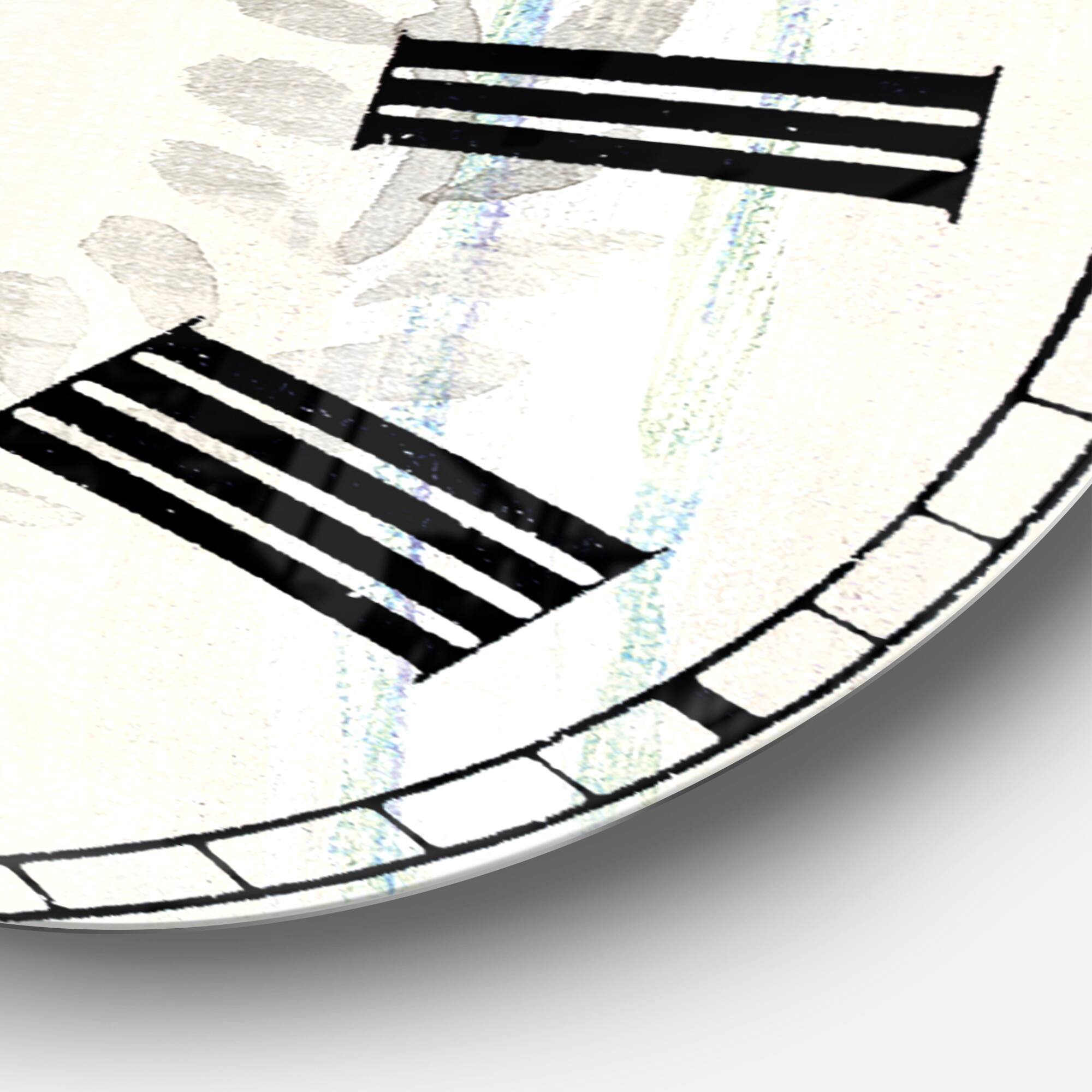 Designart 'Farmhouse Florals Viii Farmhouse Wall Clock