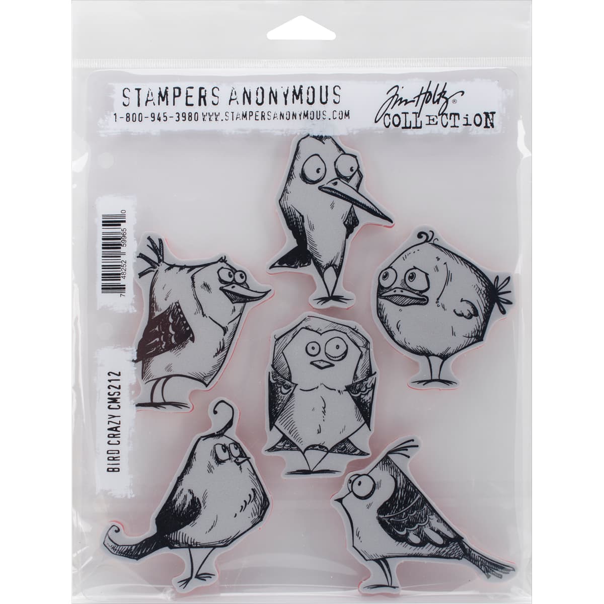Stampers Anonymous Tim Holtz&#xAE; Bird Crazy Cling Stamps