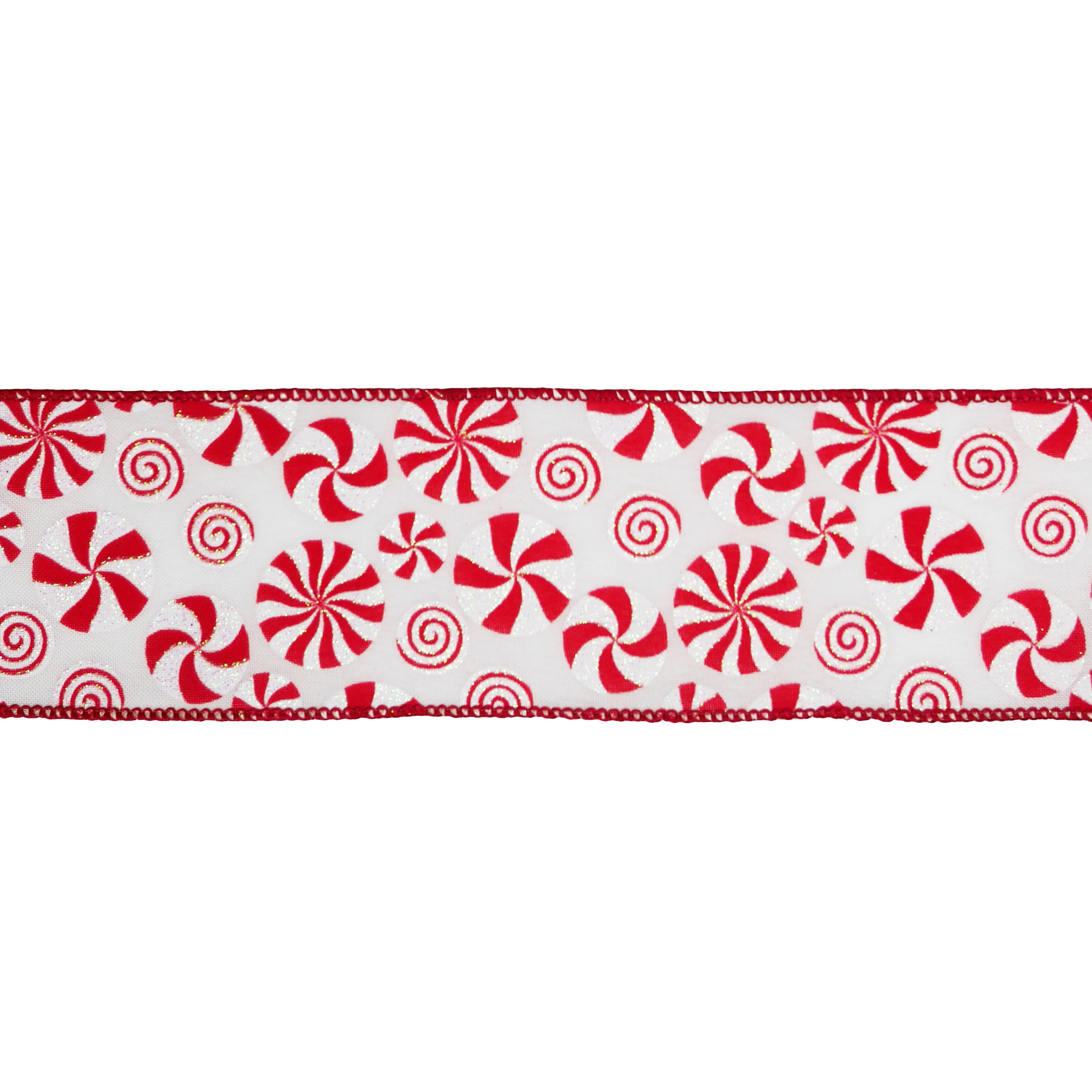 2.5" x 20ft. Peppermint Swirl Wired Ribbon by Celebrate It®