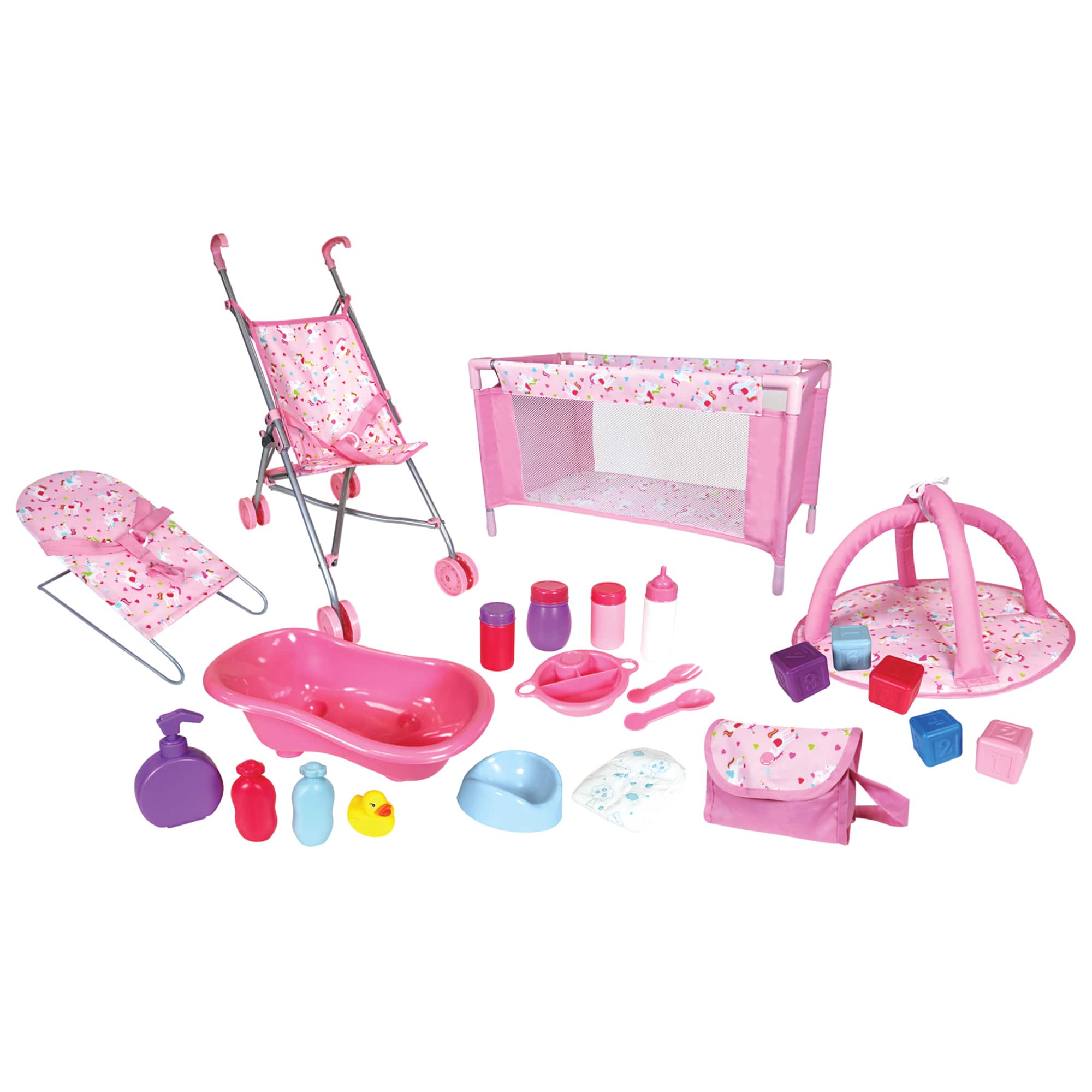 Lissi Dolls Baby Doll 24-Piece Nursey Play Set