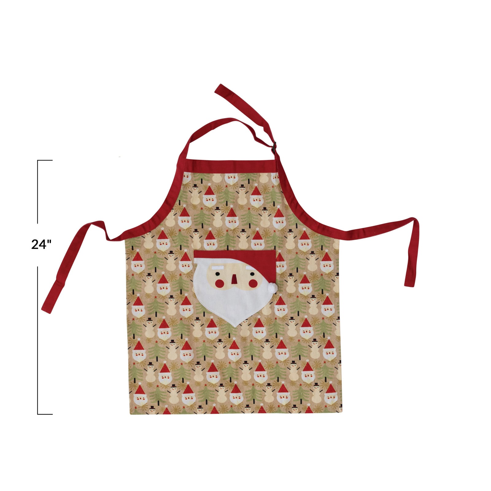 24&#x22; Santa Kids Apron with Chef&#x27;s Hat &#x26; Oven Mitt