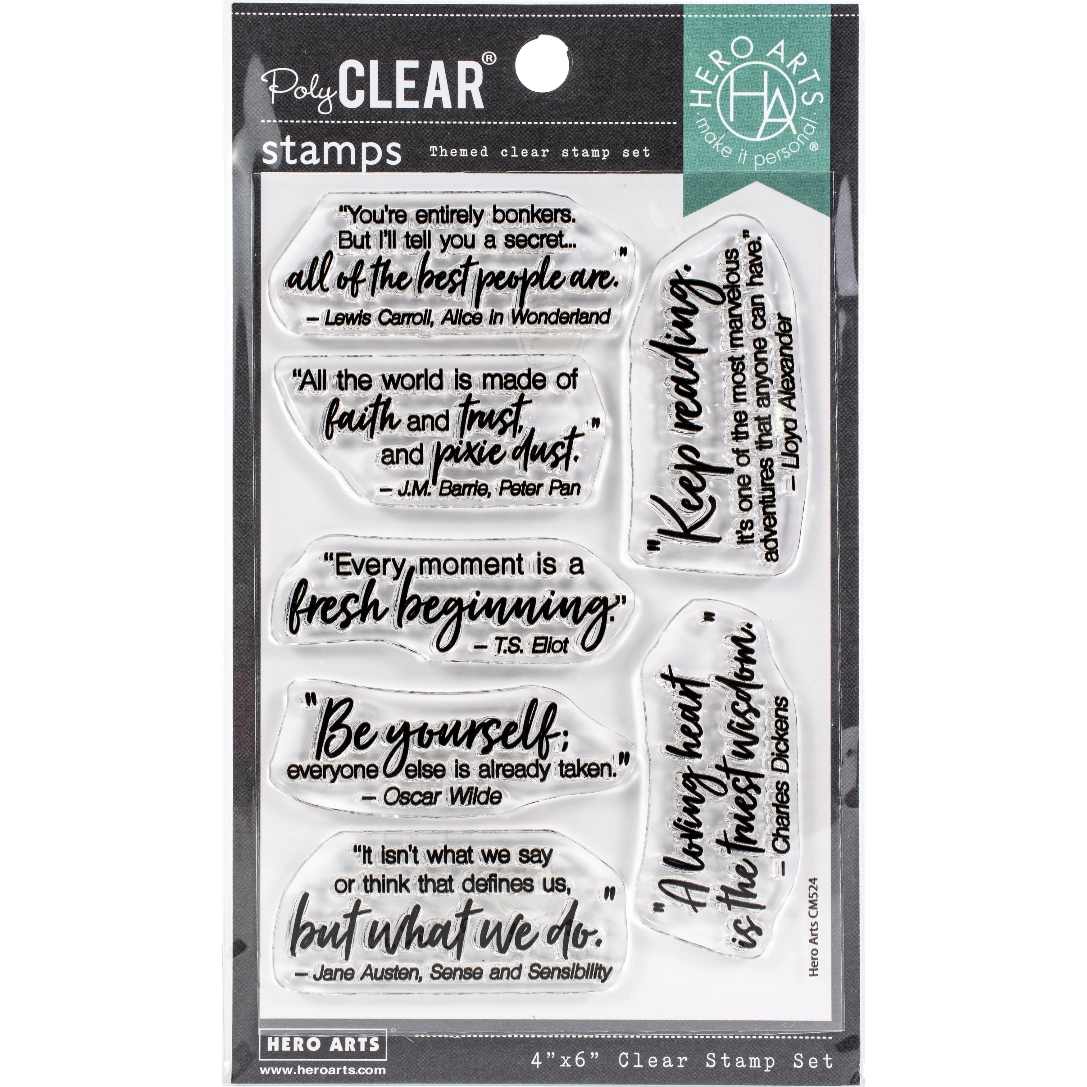 Hero Arts Crafty Messages Clear Stamp Set Craft Handmade Painting Phrases 