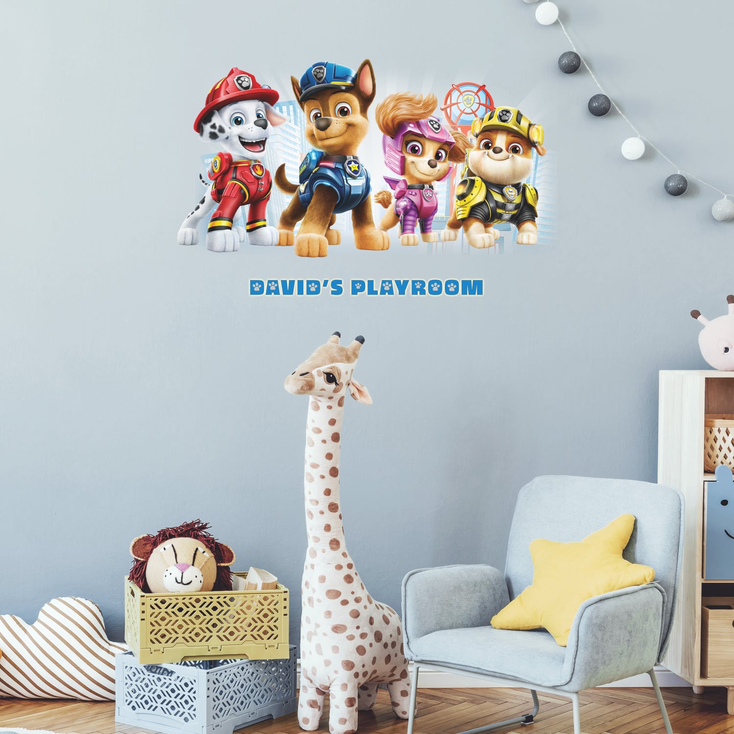 RoomMates Paw Patrol Peel & Stick Giant Wall Decal Set with Alphabet