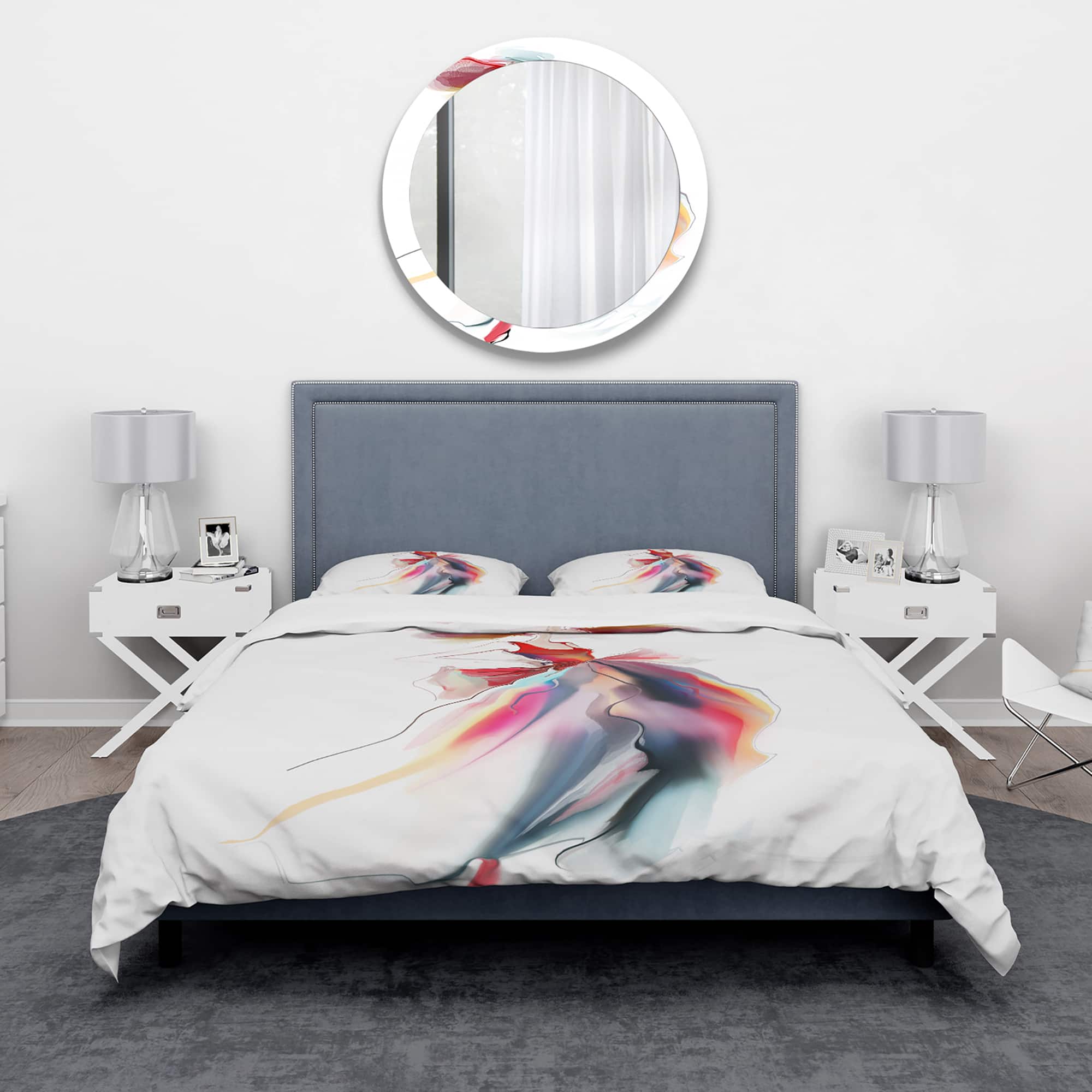 Designart &#x27;Retro Fashion Dress&#x27; Portrait Bedding Set - Duvet Cover &#x26; Shams