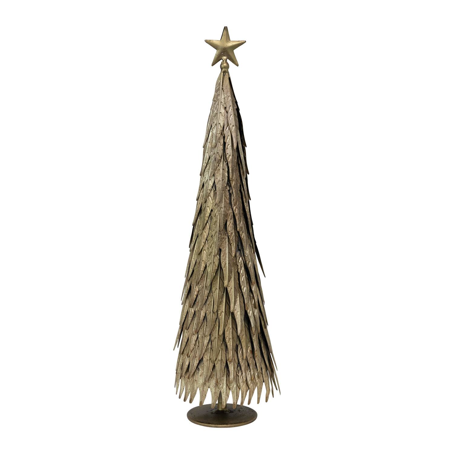 Hello Honey® 21.5" Antique Brass Embossed Metal Tree with Star Décor