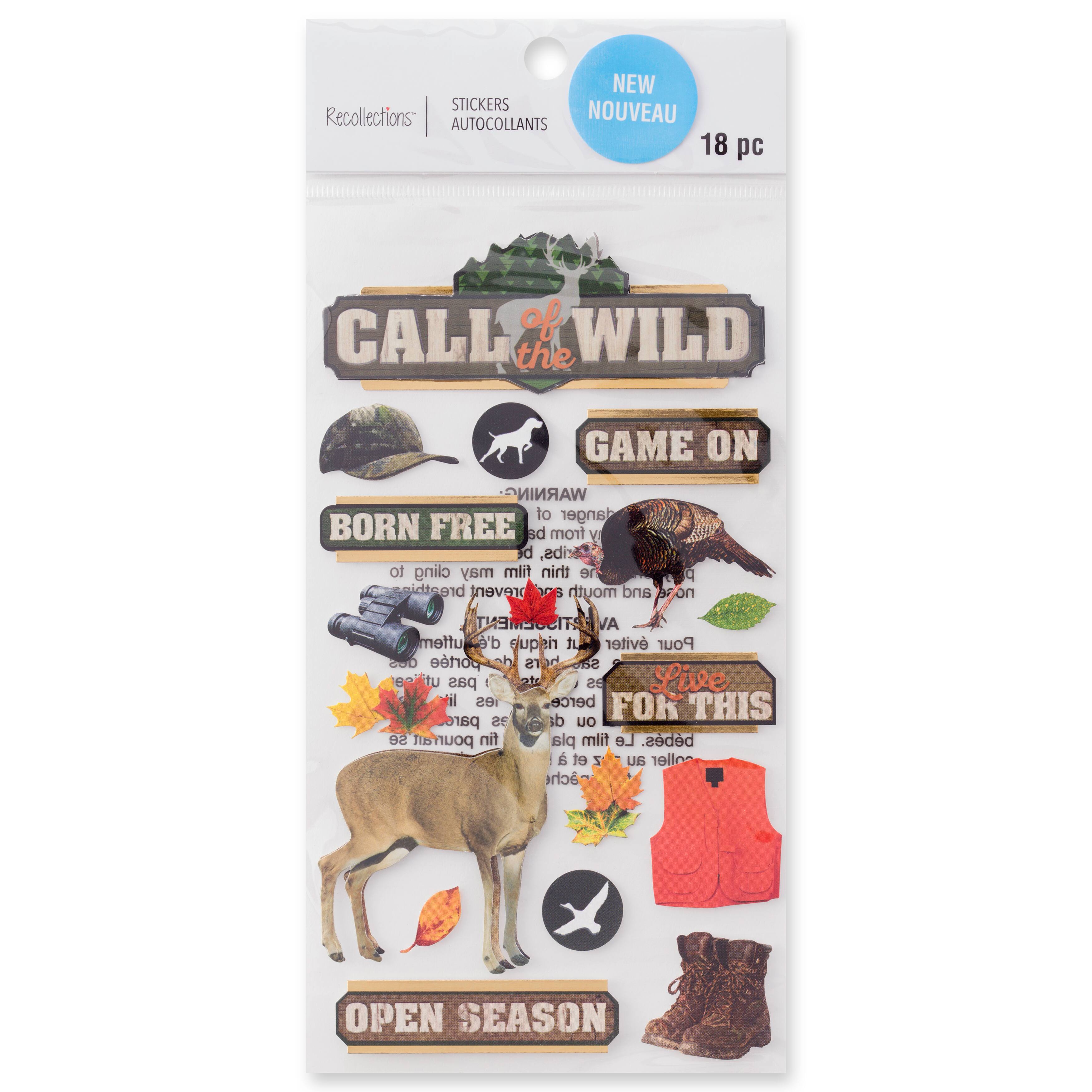 12 Pack: Call of the Wild Stickers by Recollections&#x2122;