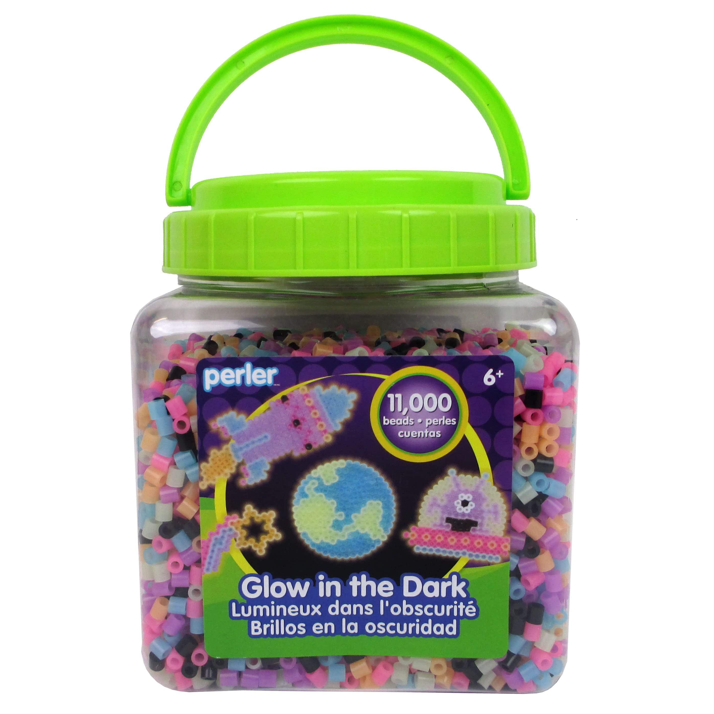 Perler® Glow In The Dark Fused Bead Bucket, 11,000ct.