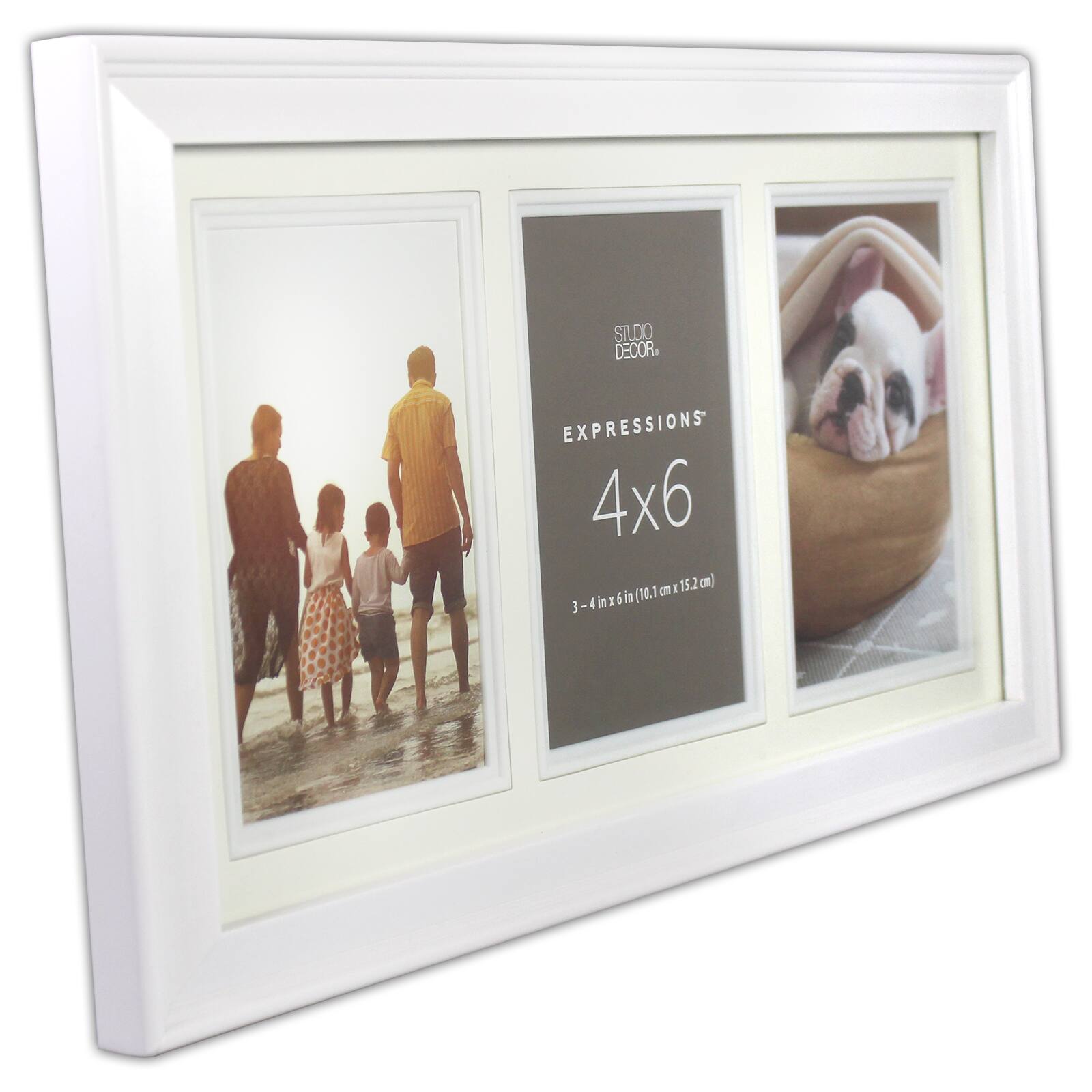 Expressions™ 3 Opening 4" x 6" White Collage Frame by Studio Décor®