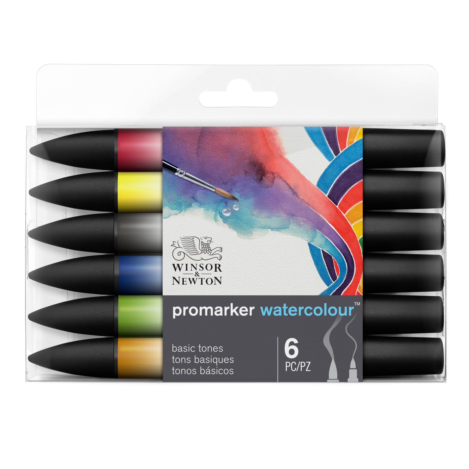 Winsor & Newton® ProMarker™ Basic Tones 6 Watercolor Marker Set