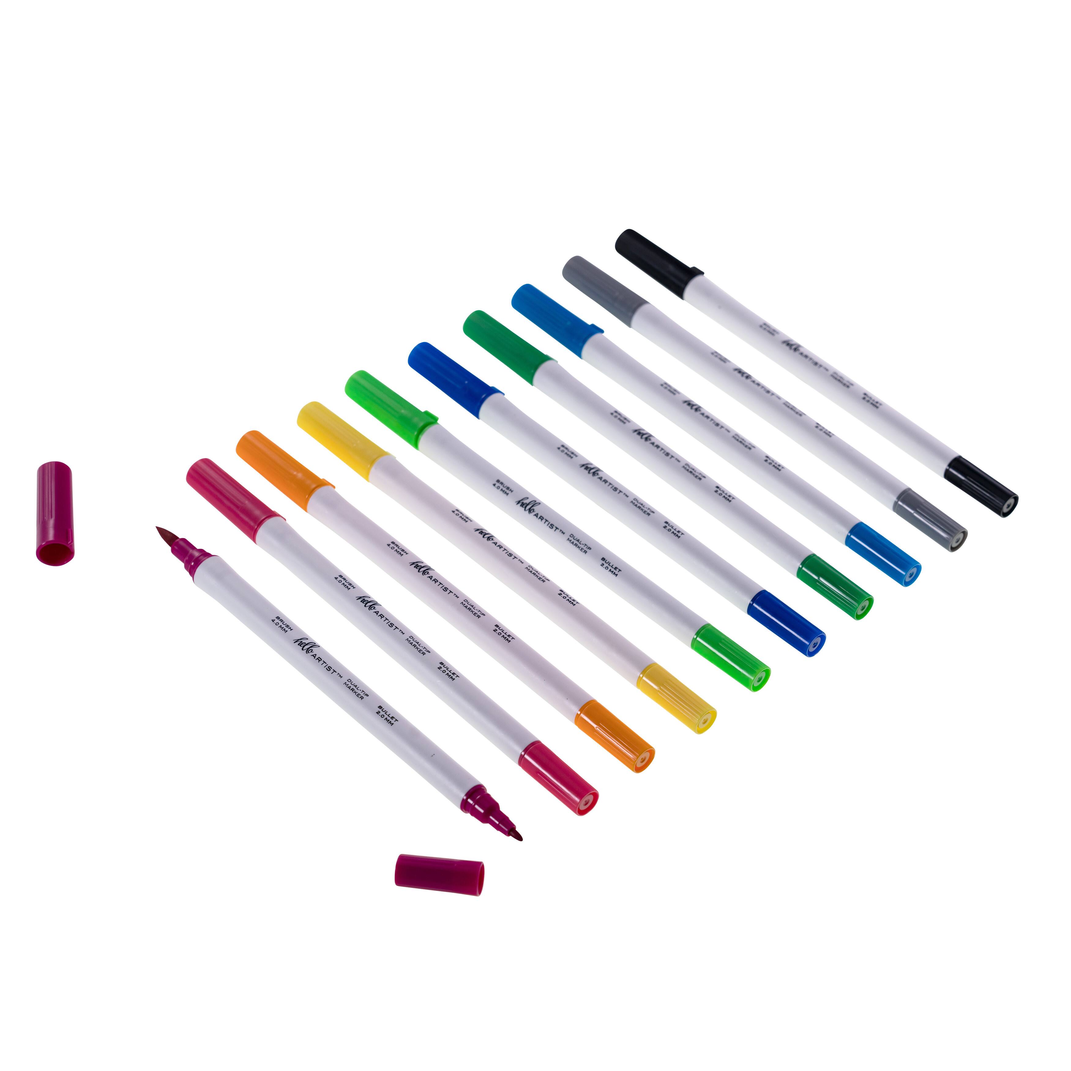 Hello, Artist!&#x2122; 10-Piece Dual Brush Marker Set