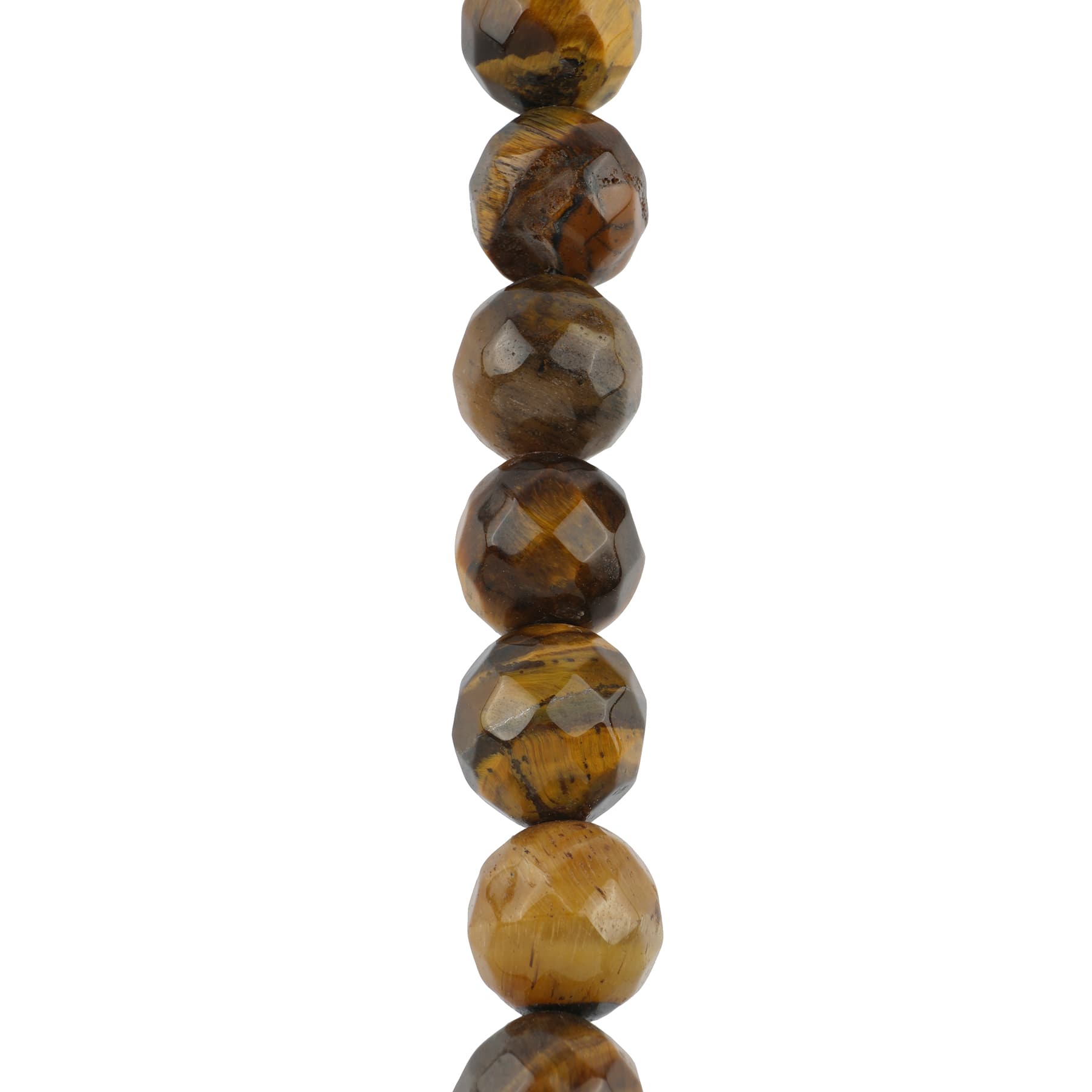 12 Pack: Yellow Tiger's Eye Faceted Round Beads, 10mm by Bead Landing™