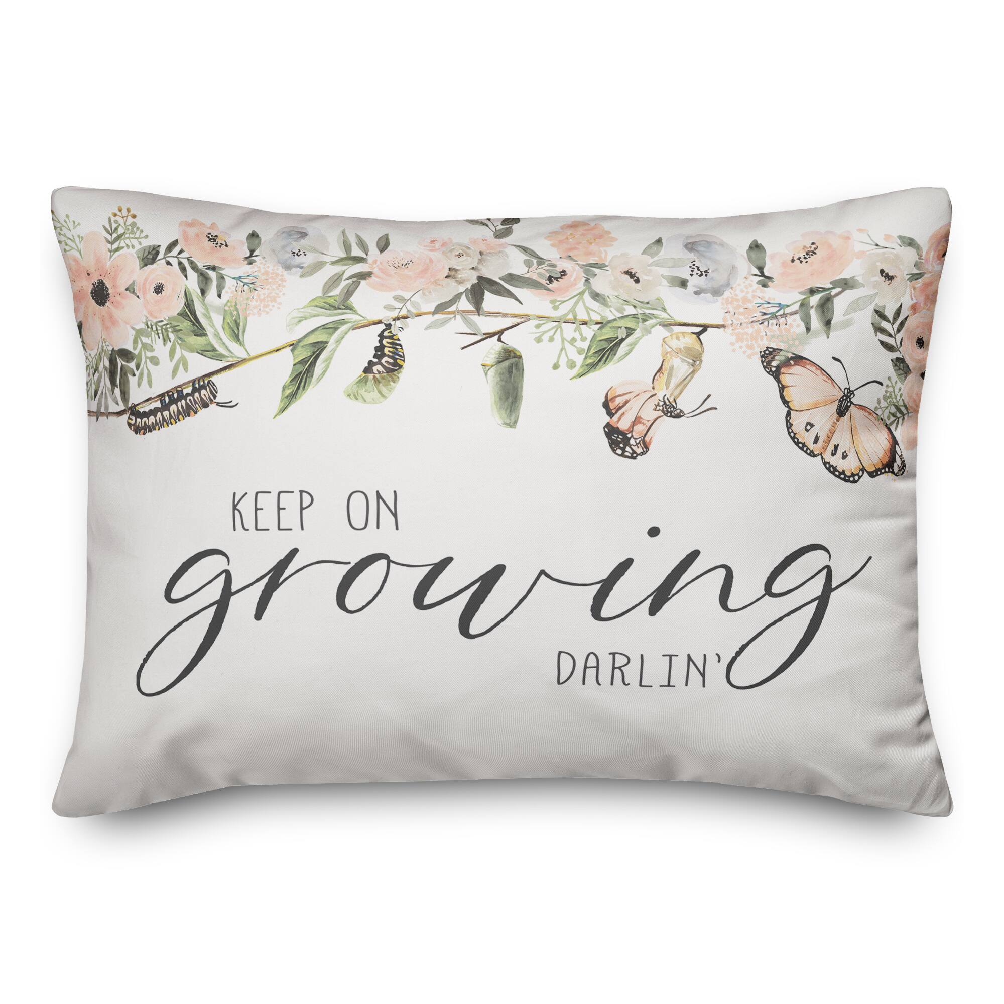 Keep on Growing Darlin 14" x 20" Throw Pillow