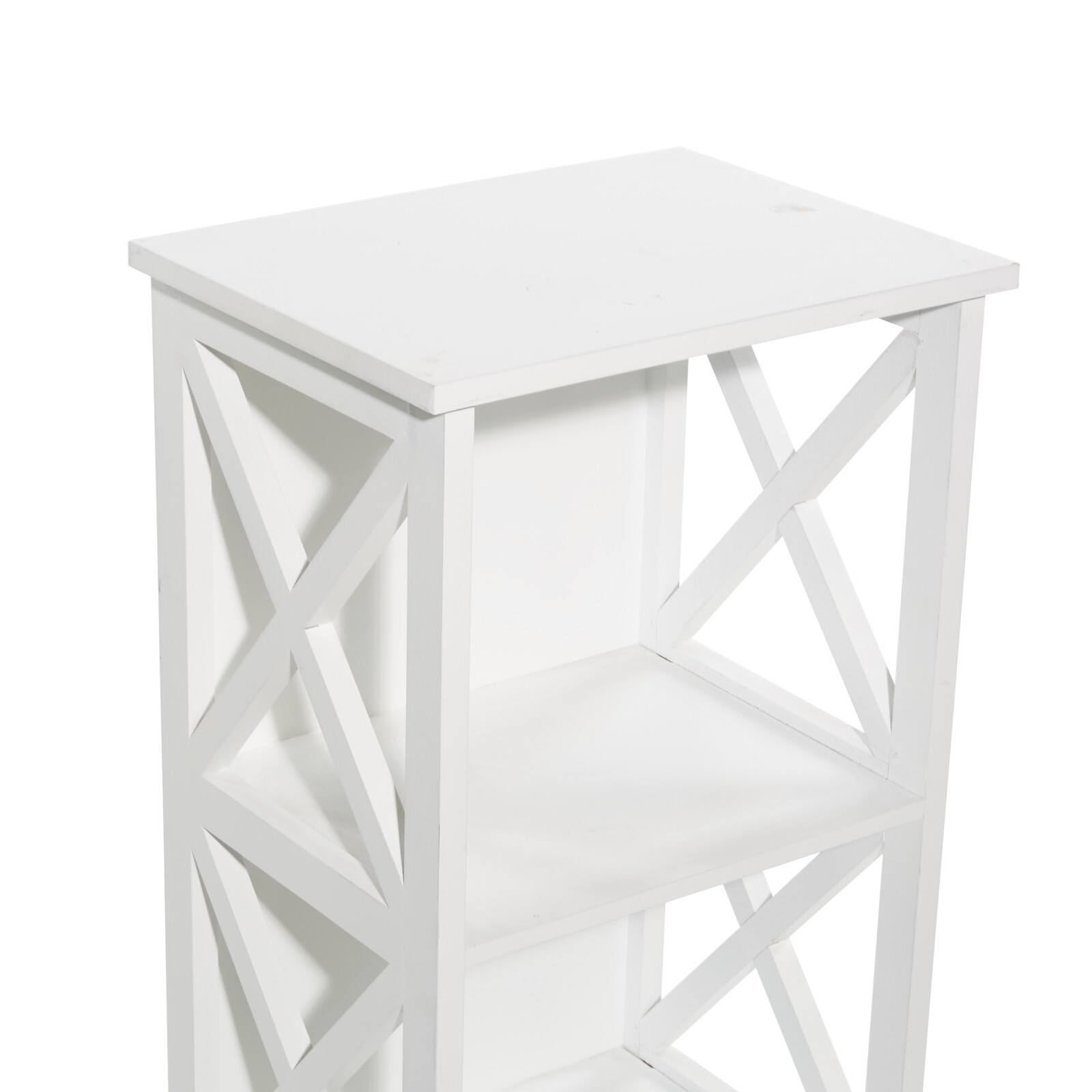 White Wood Traditional Shelving Unit