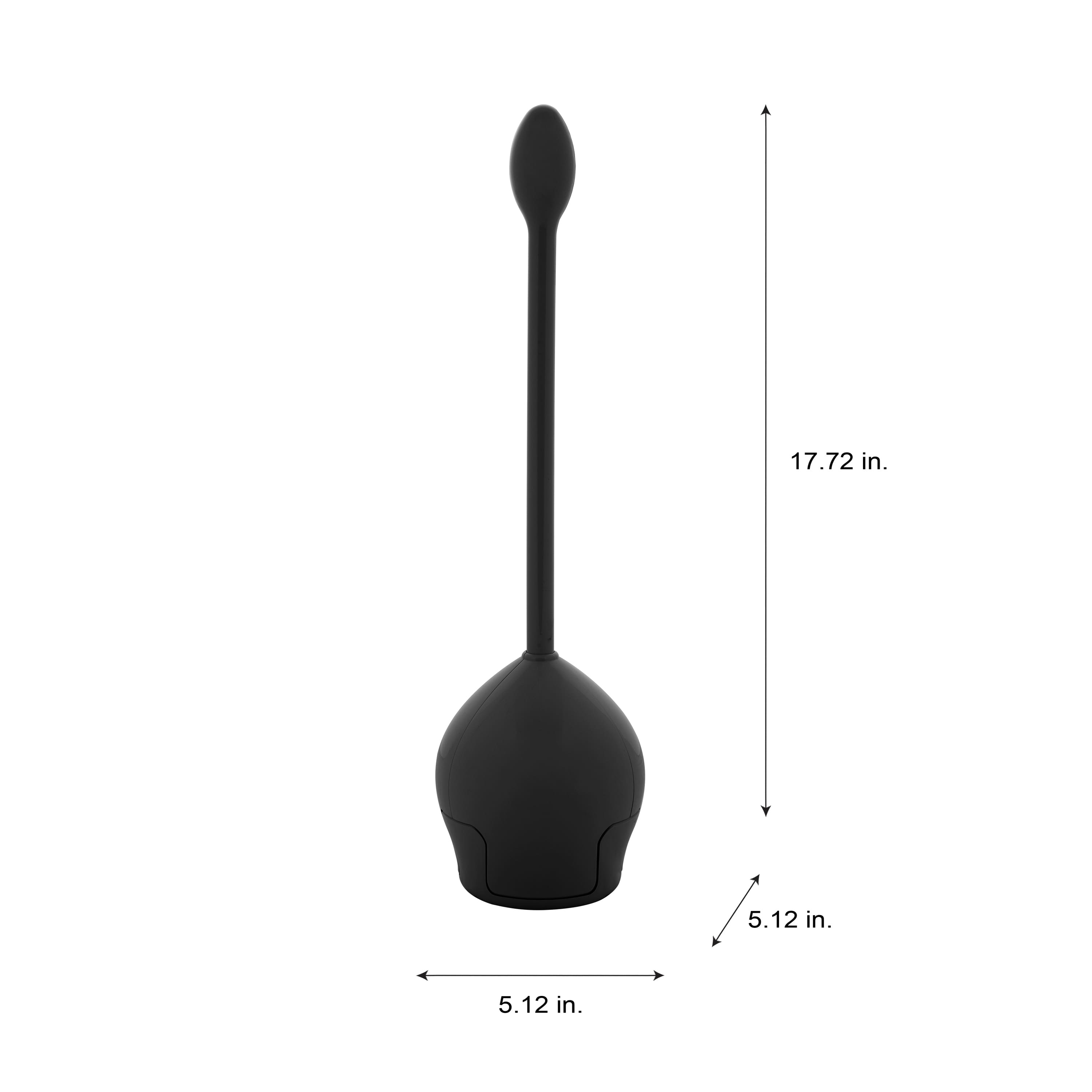 Bath Bliss Black Firm Grip Tulip Toilet Bowl Brush